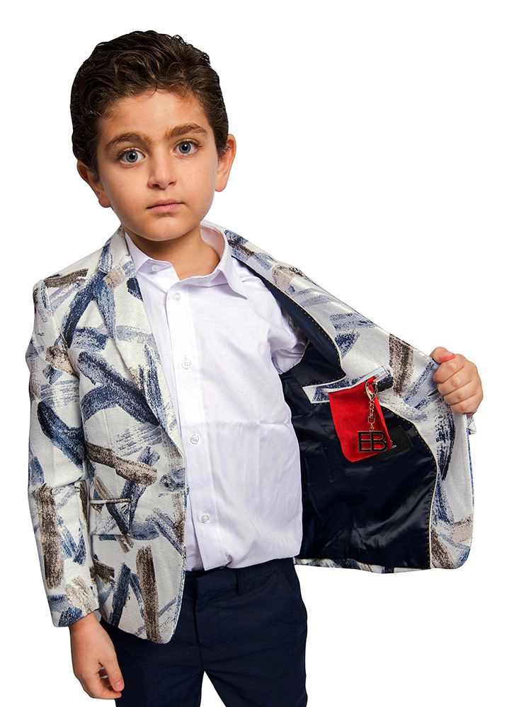 Elie Balleh Boys Slim Fit Classic Jacket