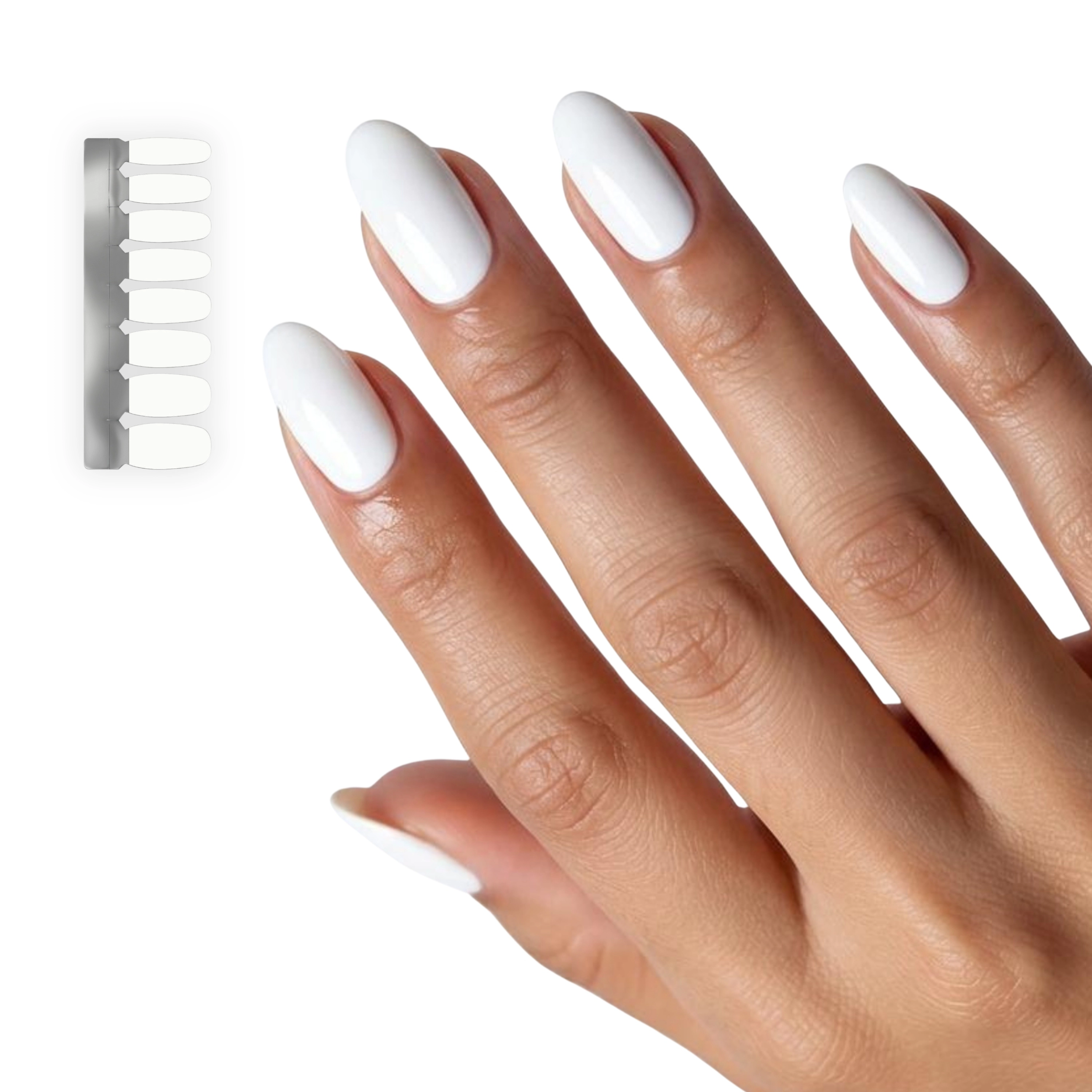 XPNail Women's 2-Pack Bundle of Nail Polish Strips White 16ct