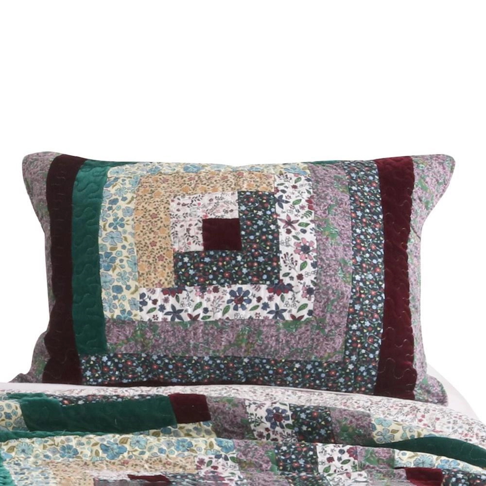 Greenland Home Fashion Pine Grove Floral Print Perfect Pillow Sham
