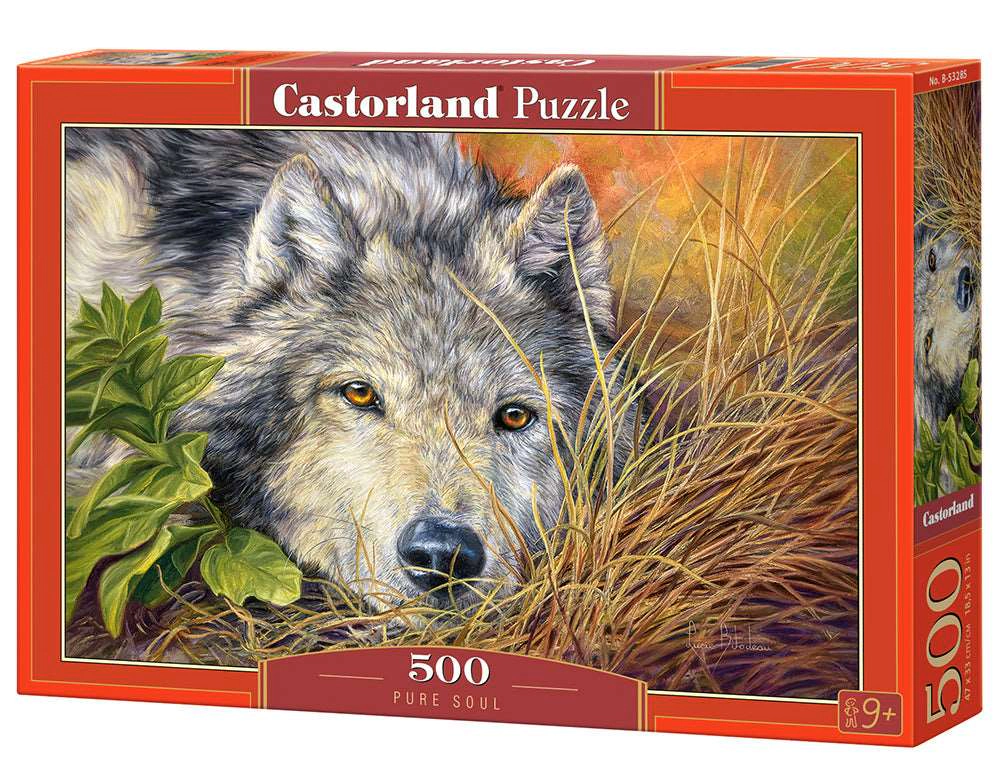 CASTORLAND 500 Piece Jigsaw Puzzle, Pure Soul, Animal puzzle, Wolf, Nature puzzle, Adult Puzzles, Castorland B-53285