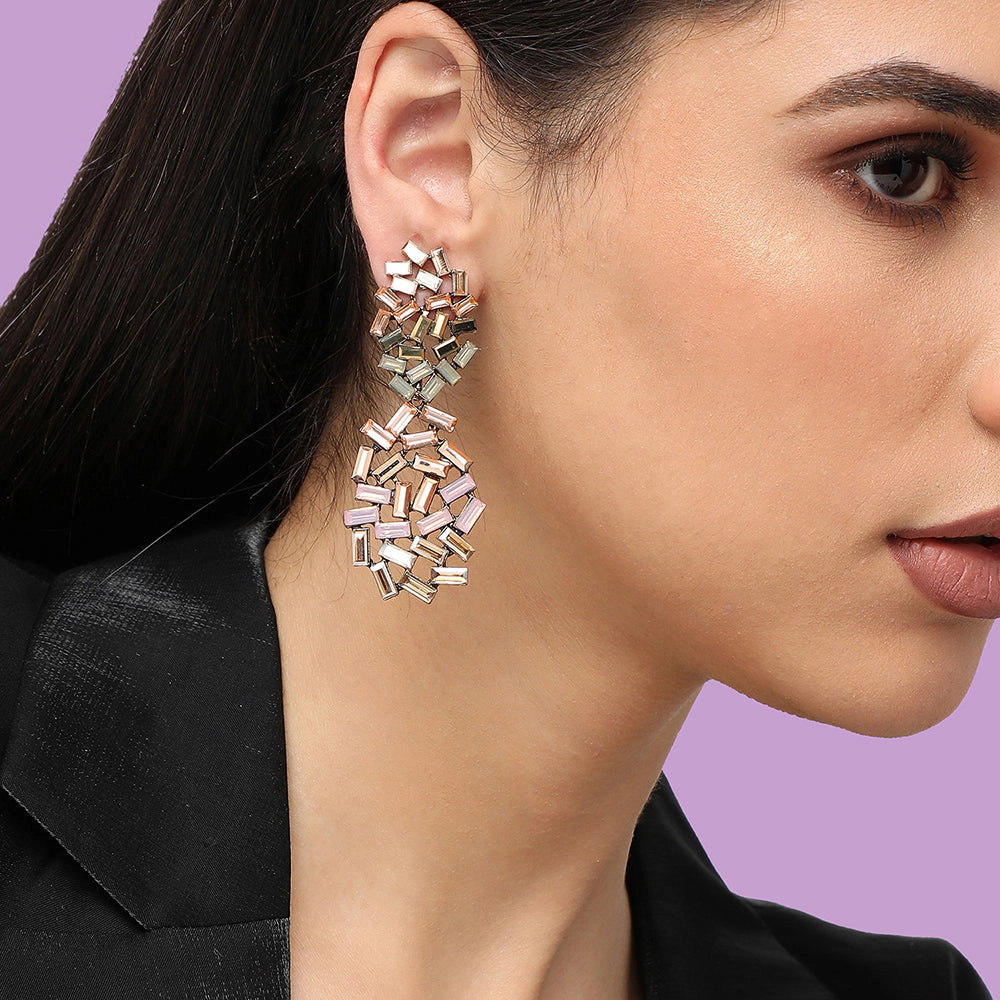 SOHI Women's Crystal Drop Earrings