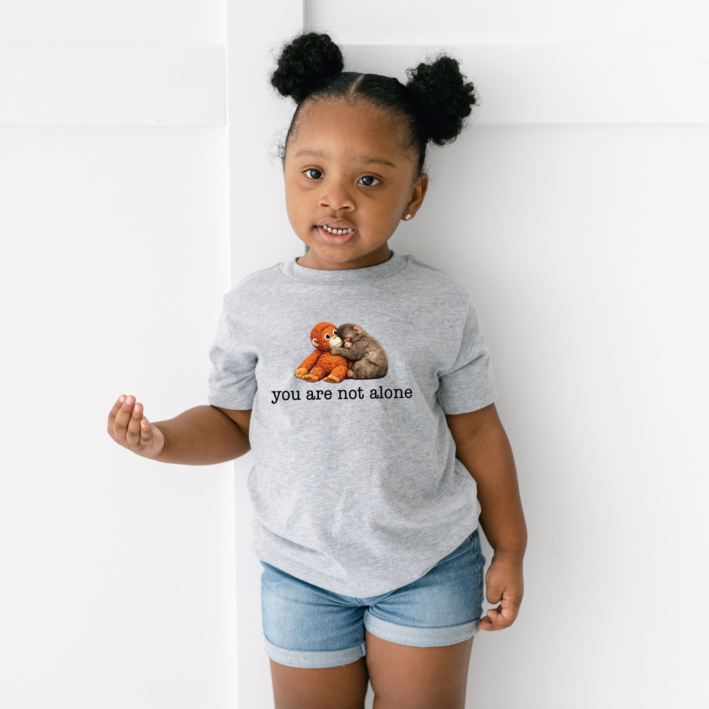 the Juniper Shop - You Are Not Alone Punch Monkey Toddler Short Sleeve Graphic T-Shirt