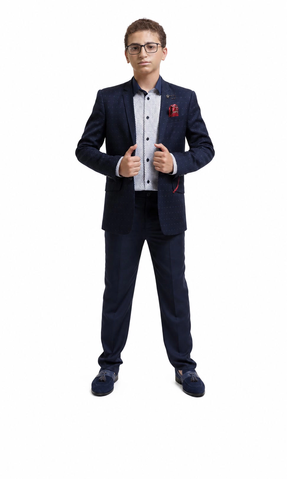 Elie Balleh Boys Slim Fit Classic Plus Sports Coat