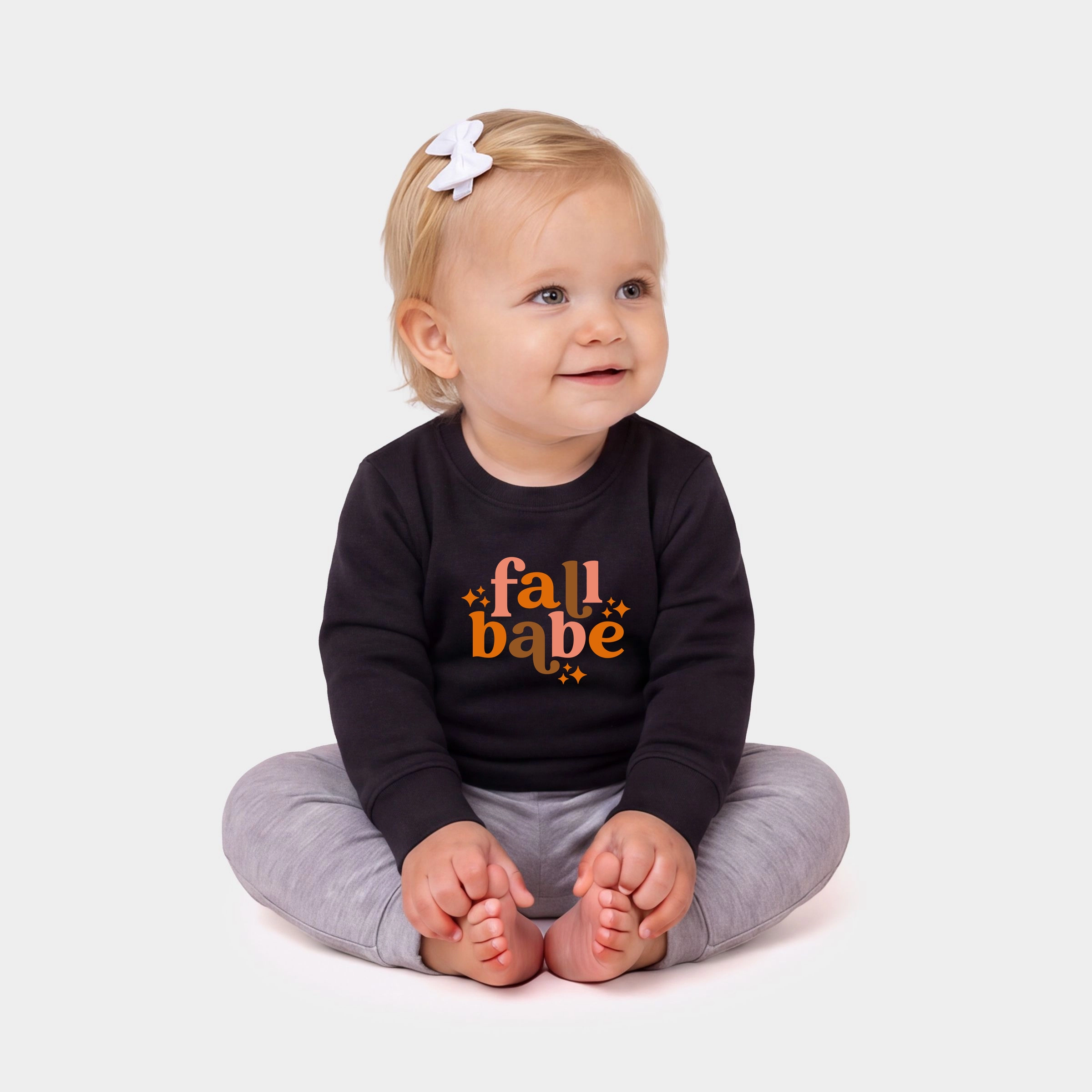 The Juniper Shop - Infant Crew Fleece Sweatshirt Fall Babe Stars