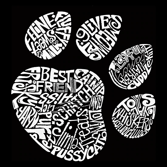 LA Pop Art Boys Long Sleeve T-Shirt -  Cat Paw