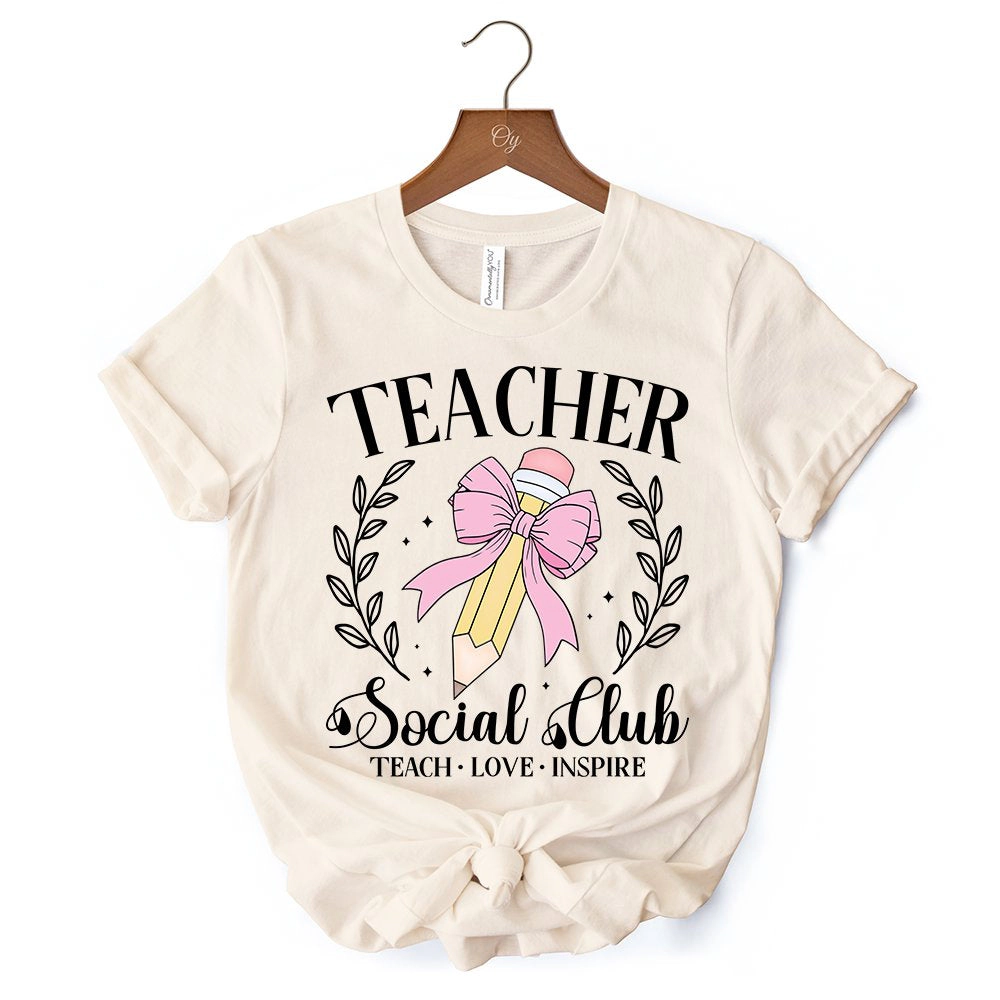 OrnamentallyYou Womens Teacher Social Club T-Shirt