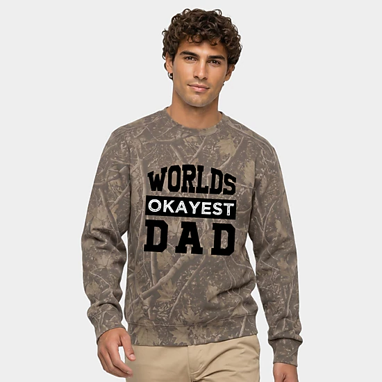 Simply Sage Market - Men's Camo Sweatshirt - World's Okayest Dad