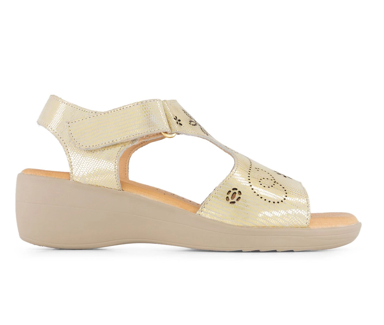 Andrea Premium Comfort Womens Wedge Leather Sandals