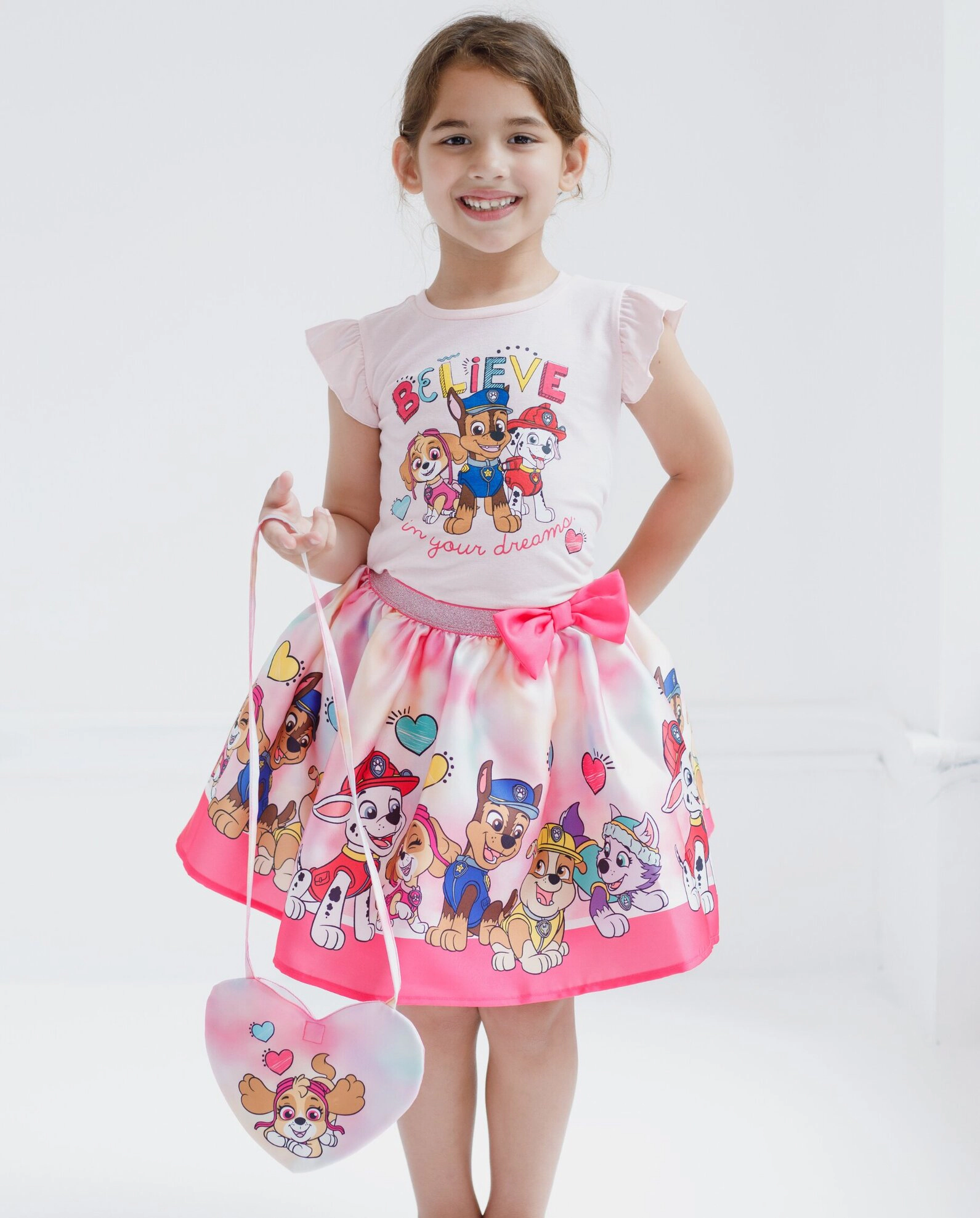 Paw Patrol Girls' T-Shirt and Skirt Set