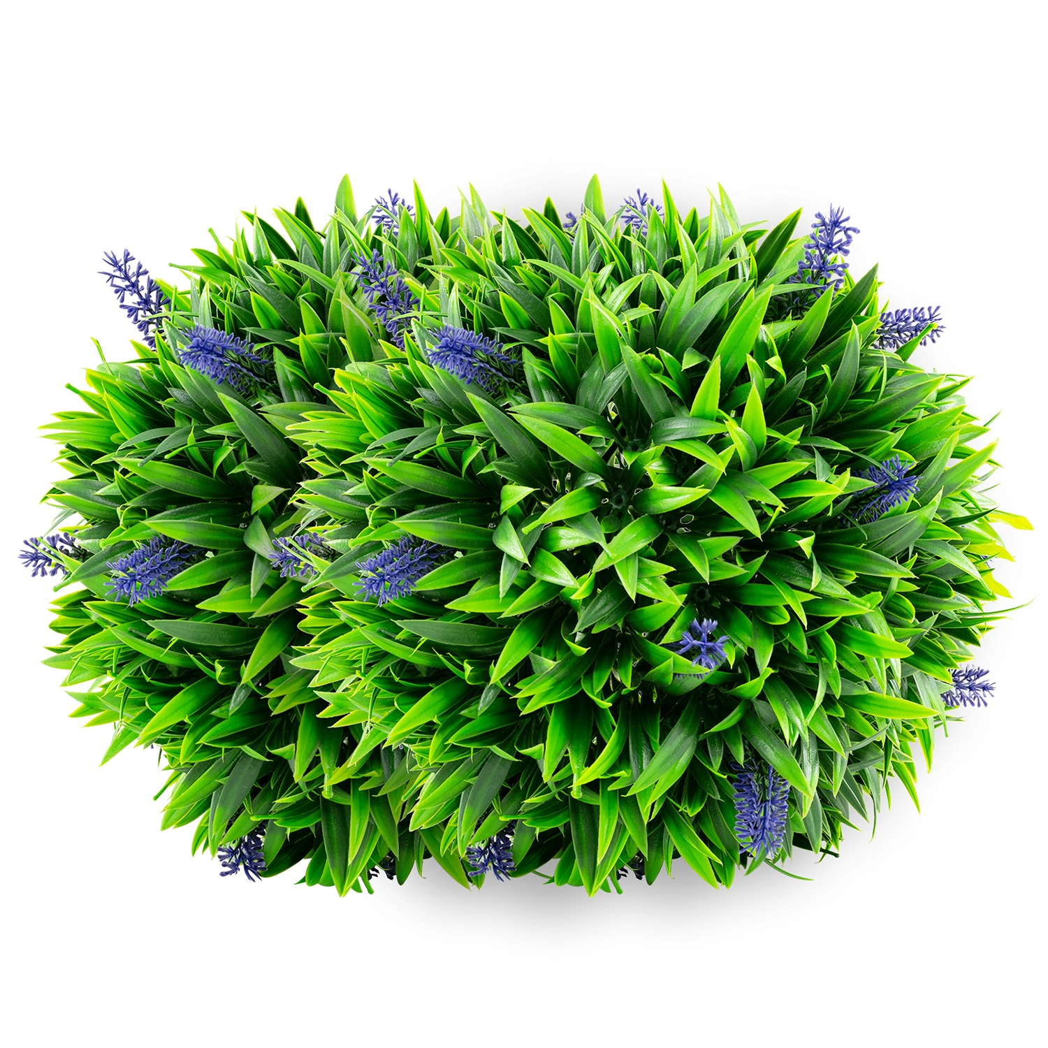 Slickblue 2 Pieces Artificial Lavender Topiary Balls with Green Foliage for Planters and Garden Decor