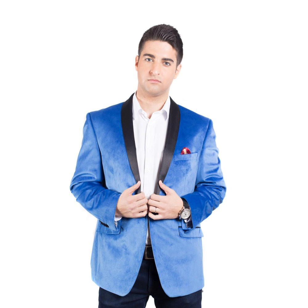 Elie Balleh Men's Slim Fit Velvet Tuxedo