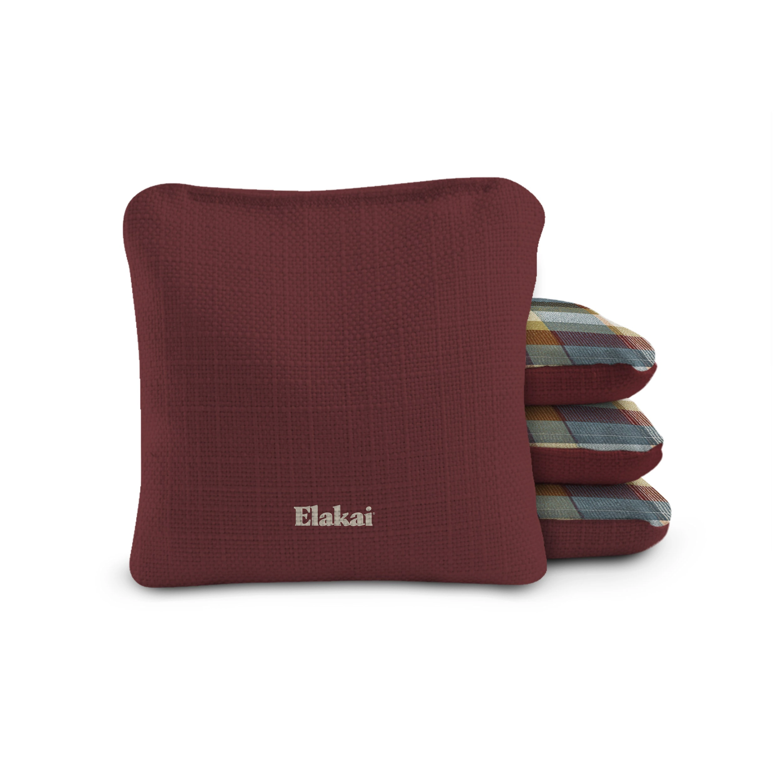 Elakai 6-in Dual-Sided Cornhole Bags | Plaid Collection