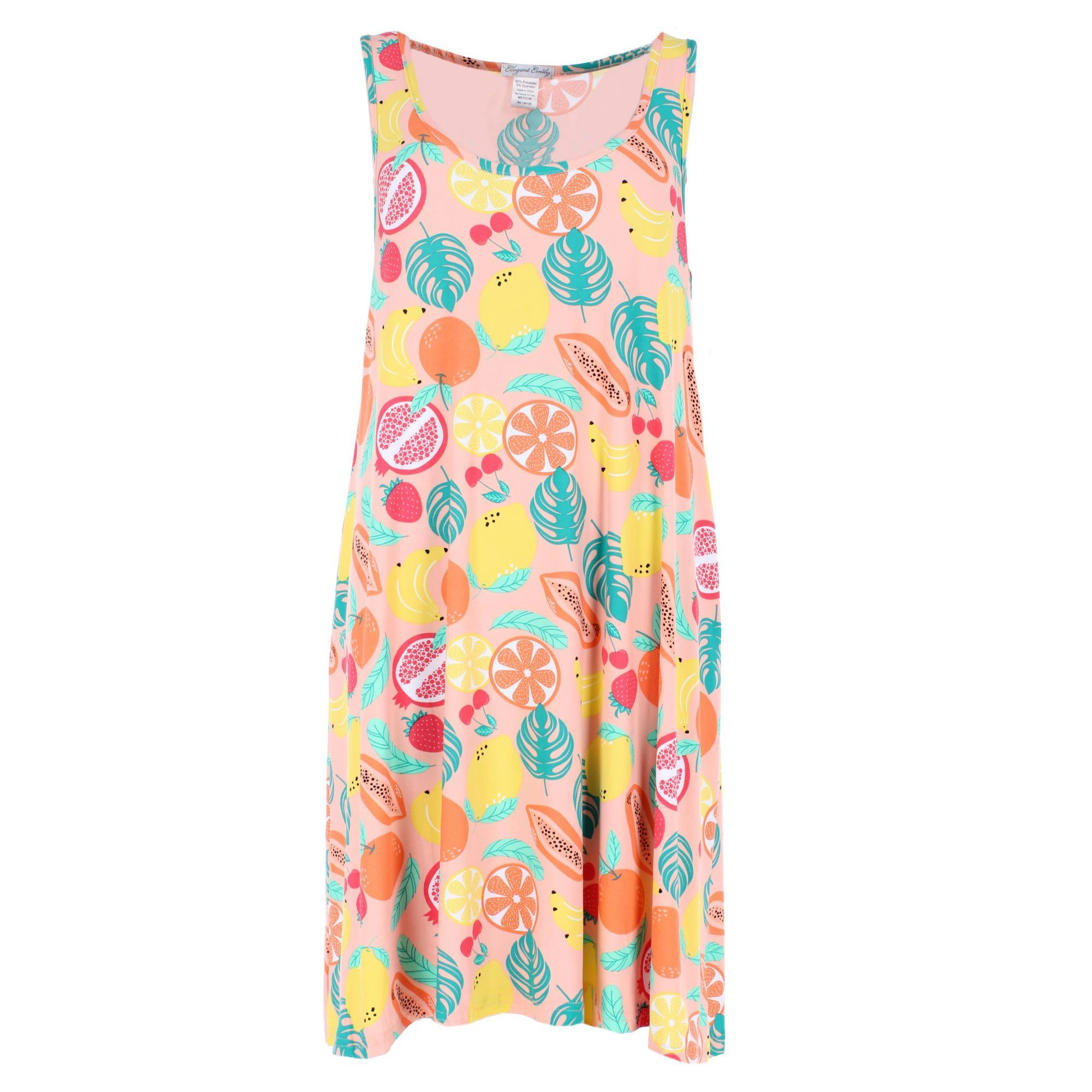 CTM Women's Fruit Botanical Chemise Nightgown by Elegant Emily