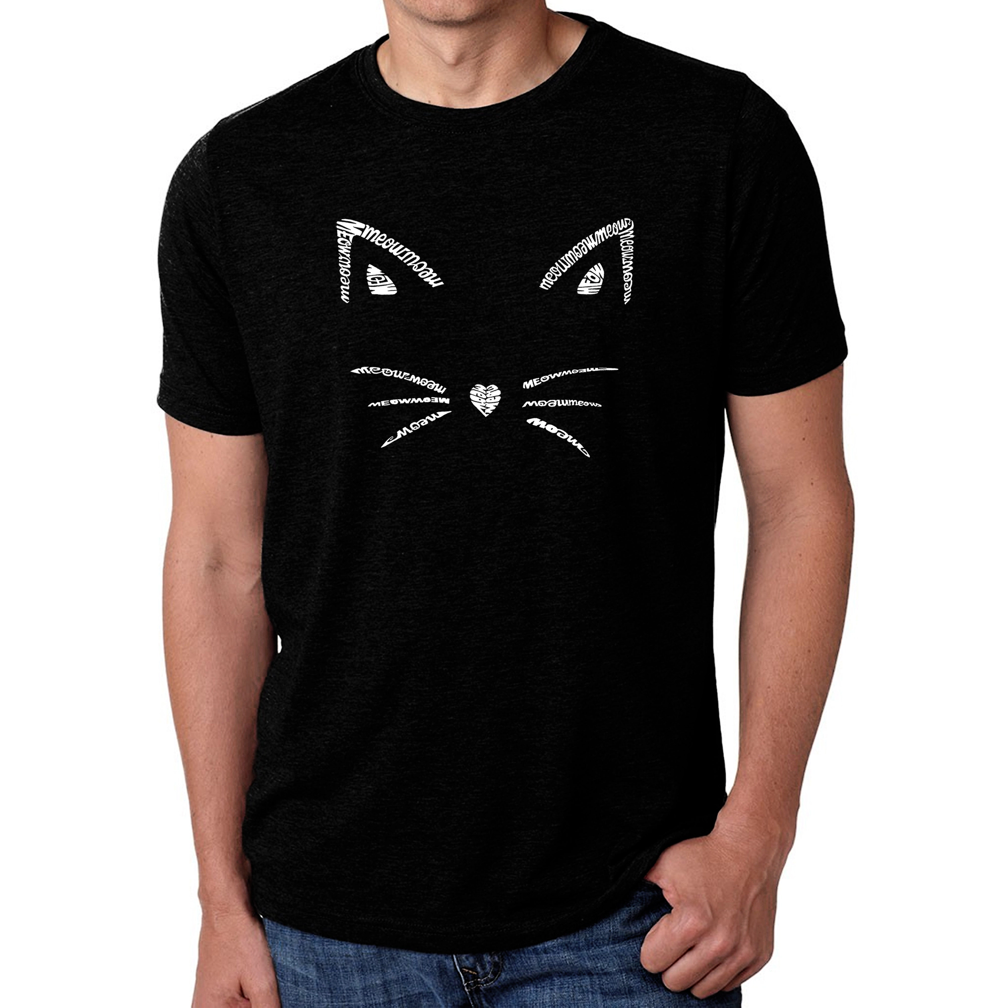 LOS ANGELES POP Art Men’s Cotton-Poly Word T-Shirt - Whiskers