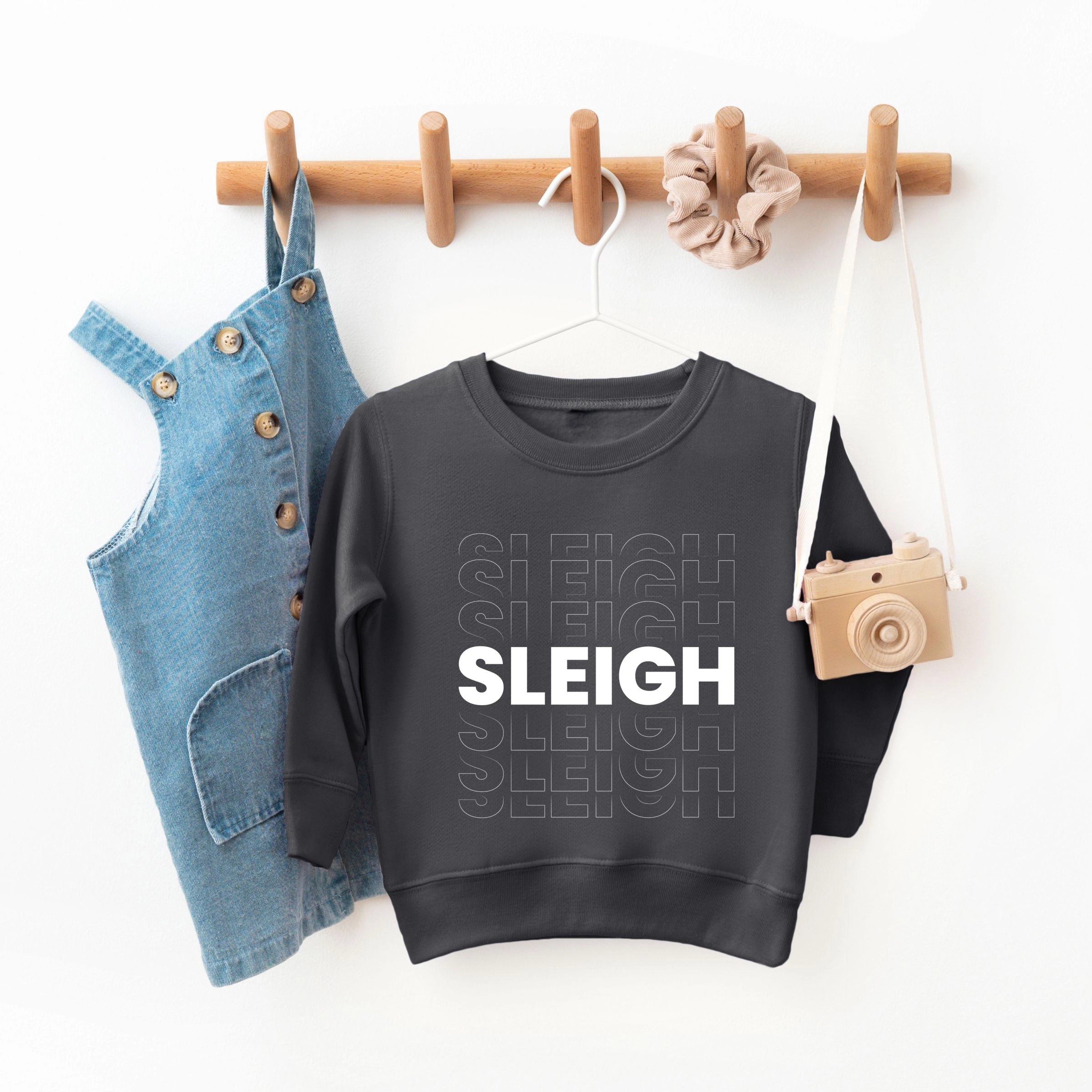 The Juniper Shop - Toddler Graphic Sweatshirt Sleigh Bold Stacked