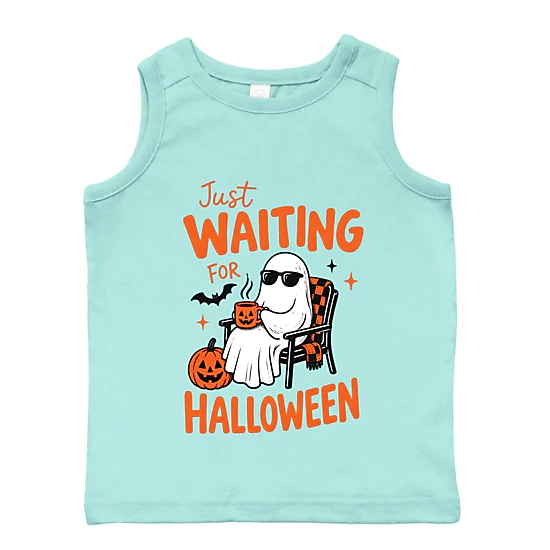 The Juniper Shop - Toddler Graphic Tank - Just Waiting For Halloween Ghost