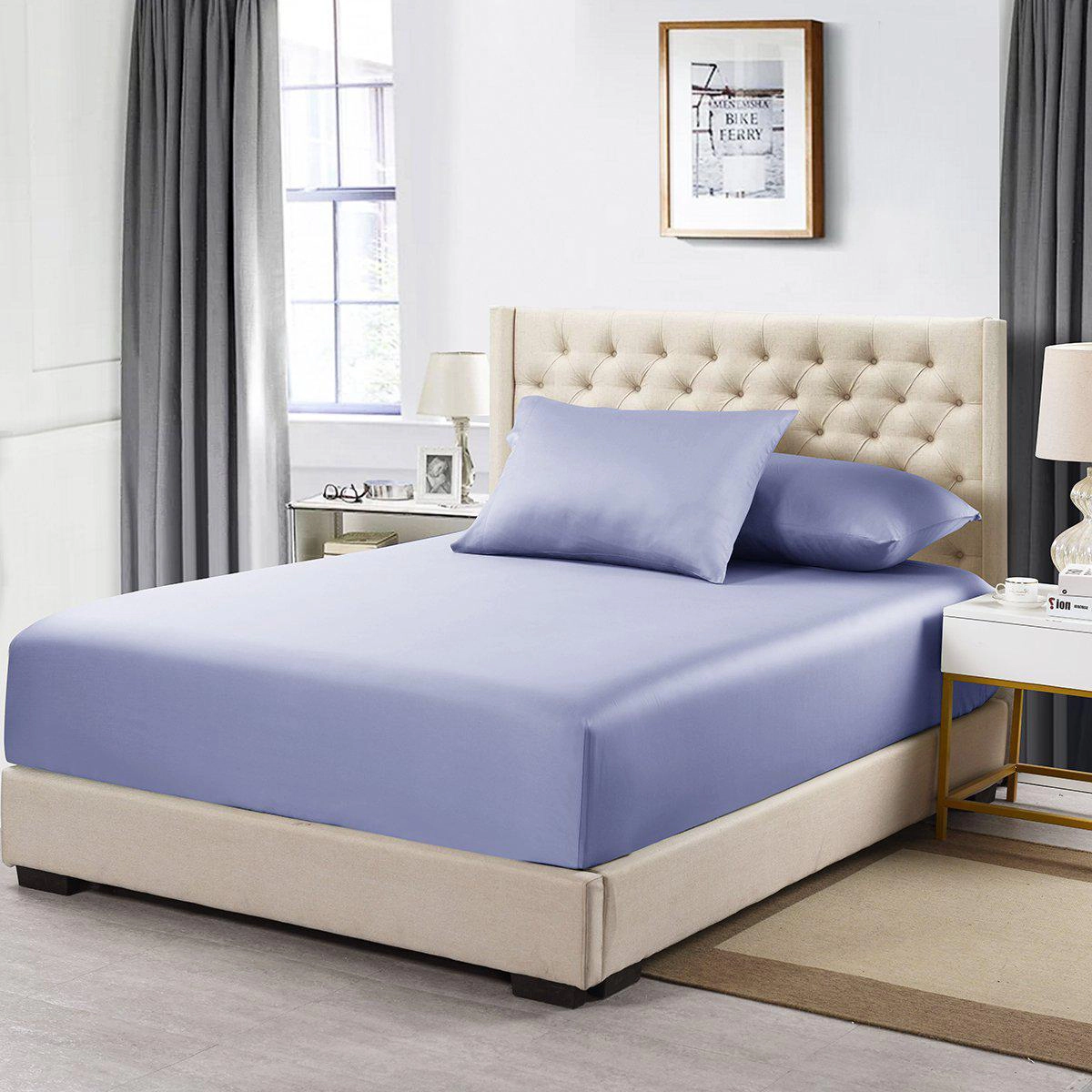 Egyptian Linens 608 Thread Count Cotton Fitted Sheet and Pillowcase Set