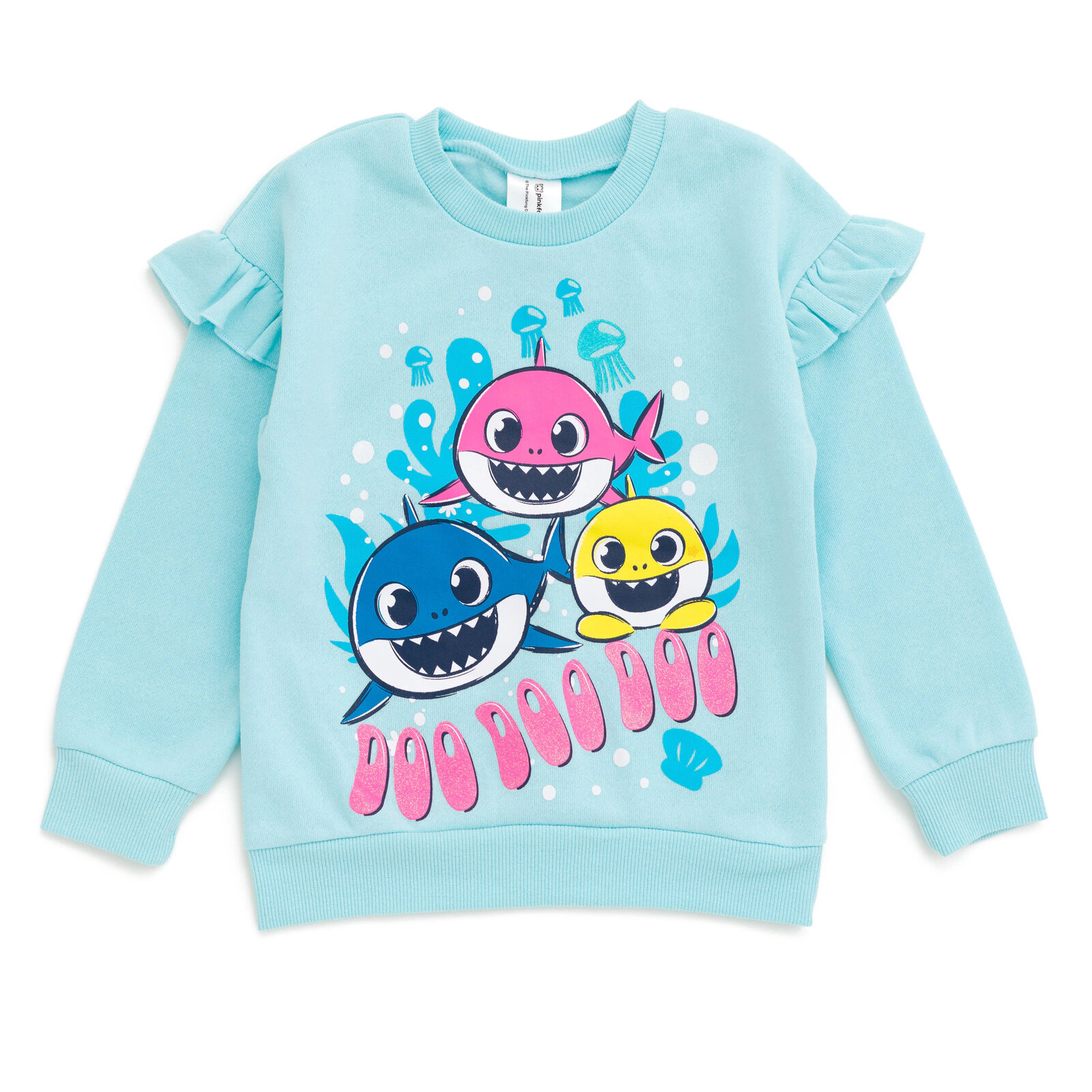 Pinkfong Baby Shark Girls' 2-Piece Fleece Sweatshirt and Leggings Set