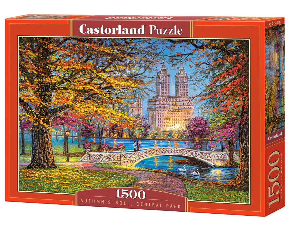 CASTORLAND 1500 Piece Jigsaw Puzzles, Autumn Stroll, Central Park, NY, Cityscape, C-151844-2