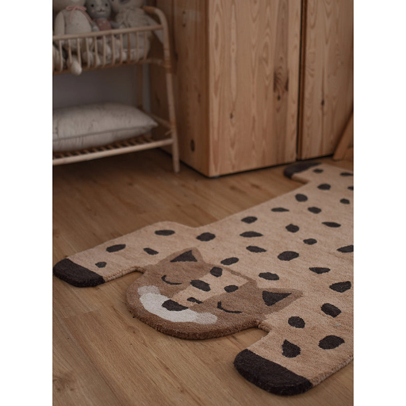 Nattiot Hand Tufted Wool Leopard Print Kid'S Bedroom Rug - Kumako