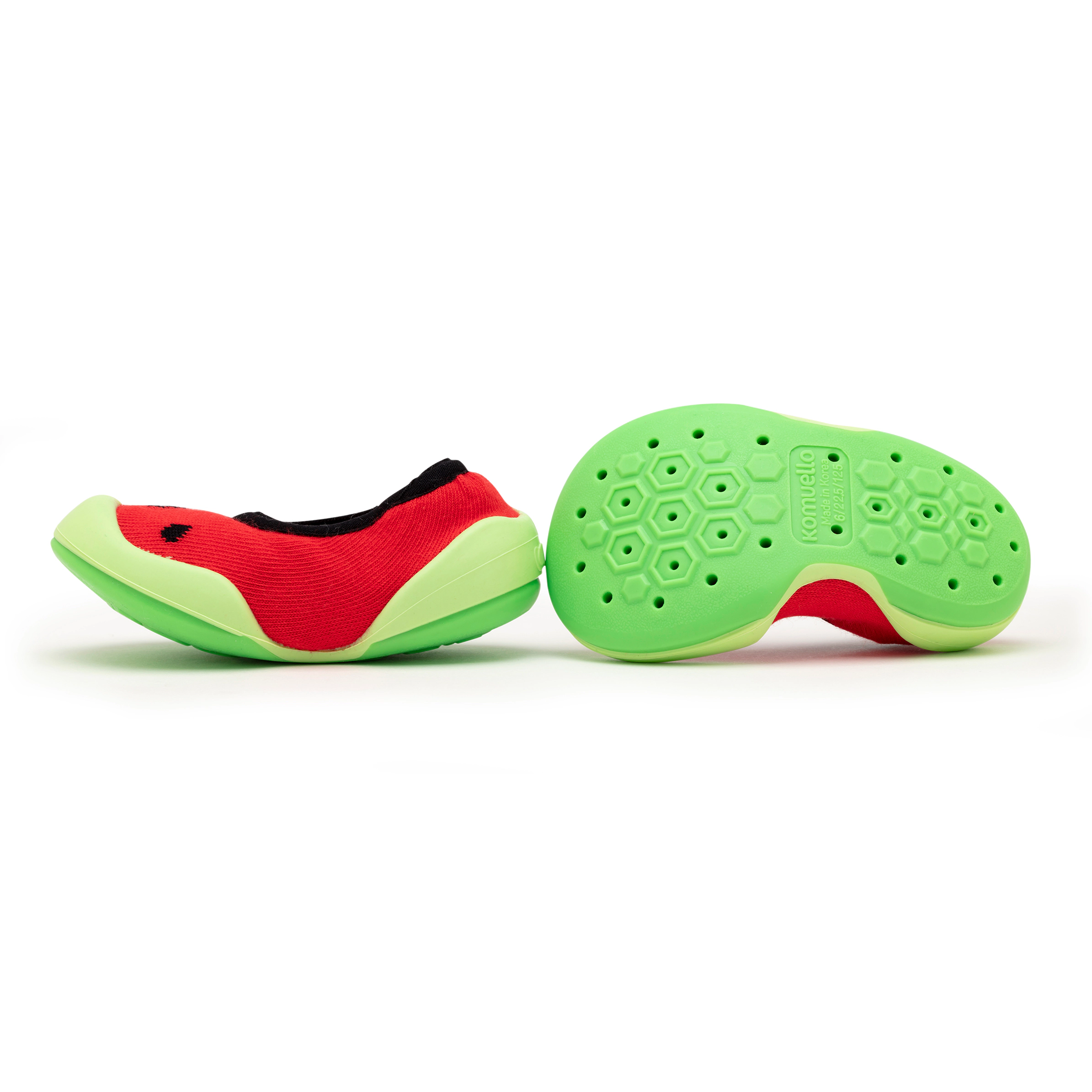 Komuello Toddler Boy Girl First Walk Sock Shoes Flat Watermelon