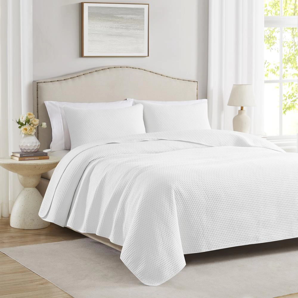 RT Designers Collection Caitlyn 3 Piece s Washed Pinsonic Lightweight Quilts Set For Bedding