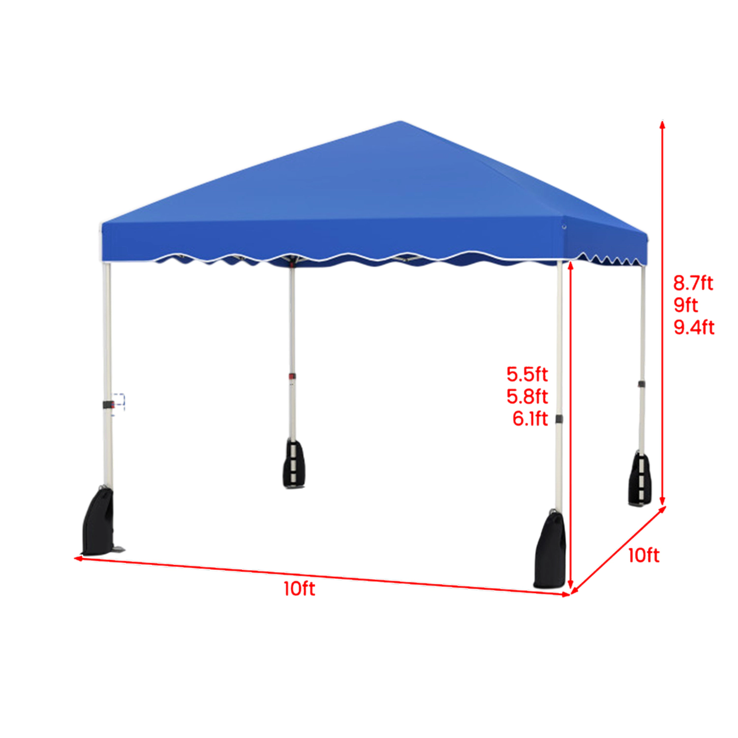 Hivvago Folding Pop-Up Outdoor Shelter with Rolling Carry Case