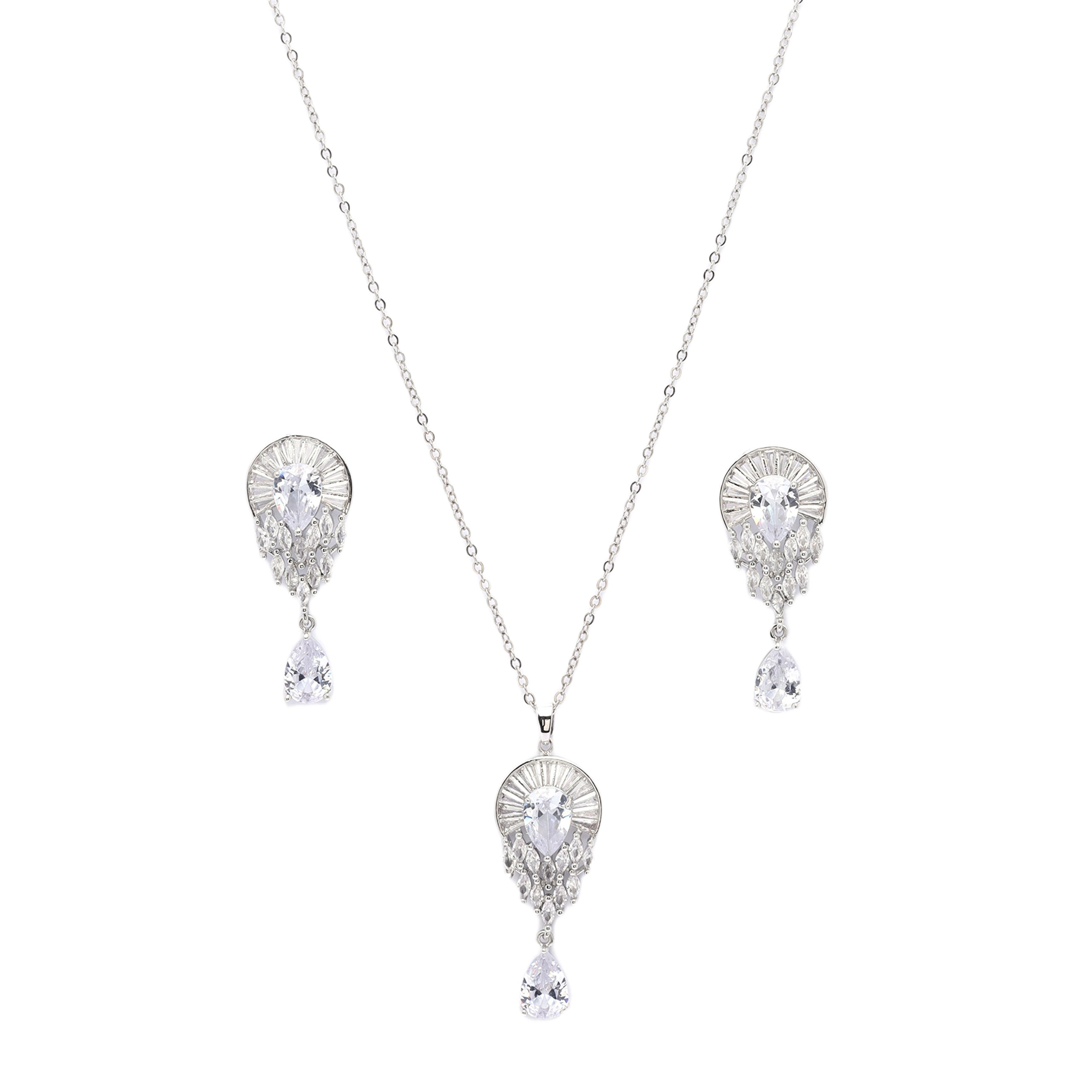 AGP PARIS Starlight Drop Womens Necklace and Earrings Set