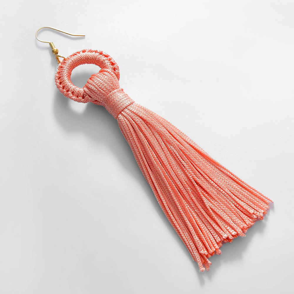 SOHI Women's Pink Tassel Drop Earrings
