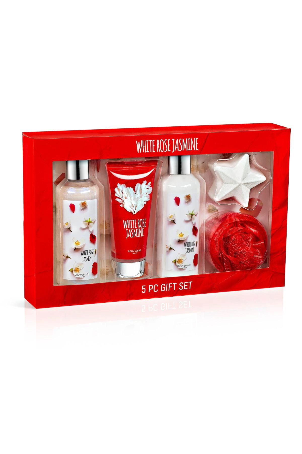Freida and Joe Women White Rose Jasmine Fragrance Bath and Body Collection Gift Box Set