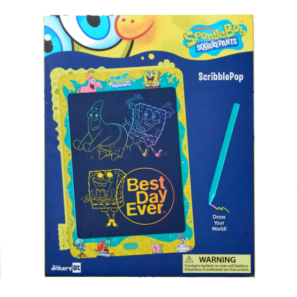 SpongeBob SquarePants Kids LCD Doodle Drawing Tablet - Bubble Turquoise