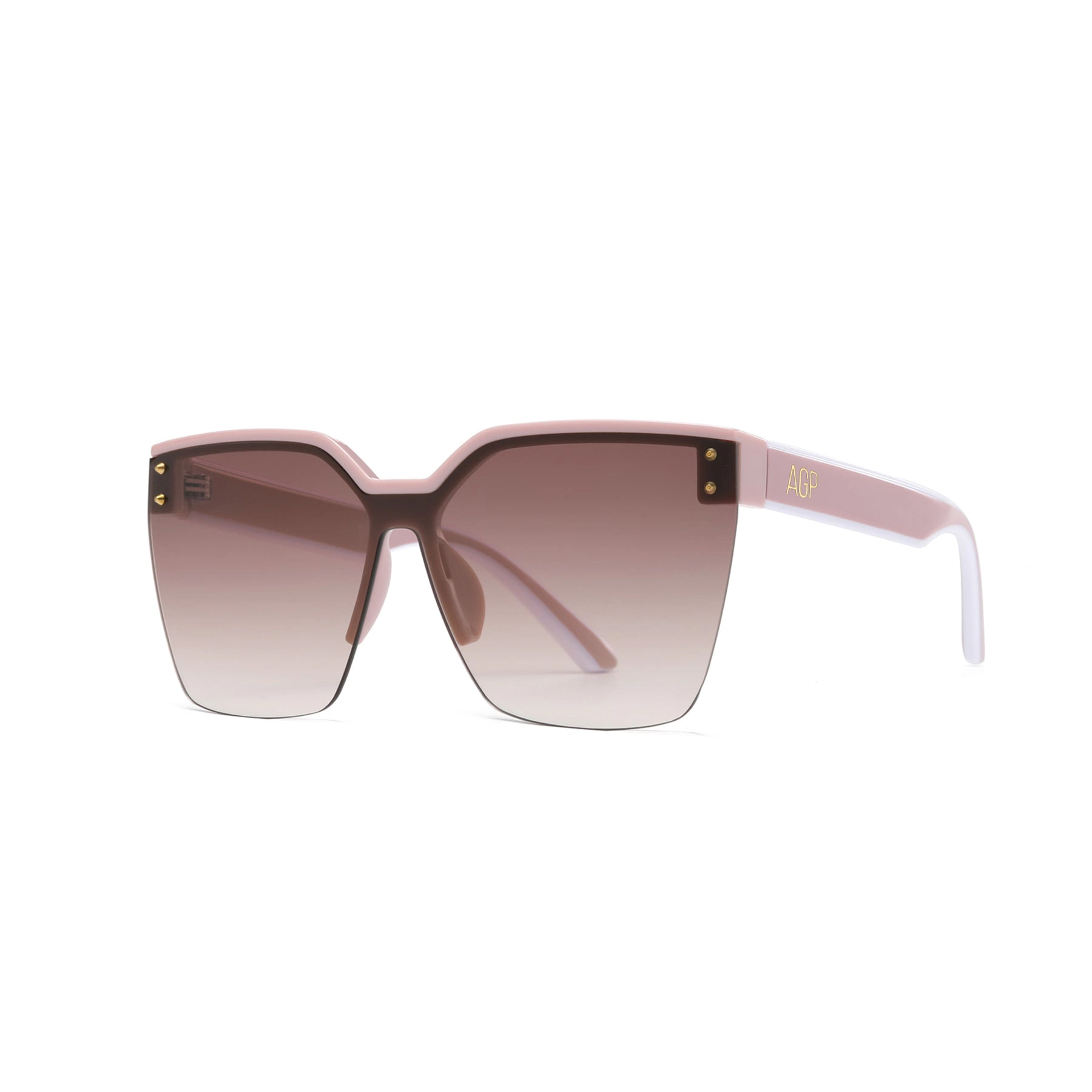 AGP PARIS Women's Classic Square Acetate Gradient Lens UV400 Sunglasses