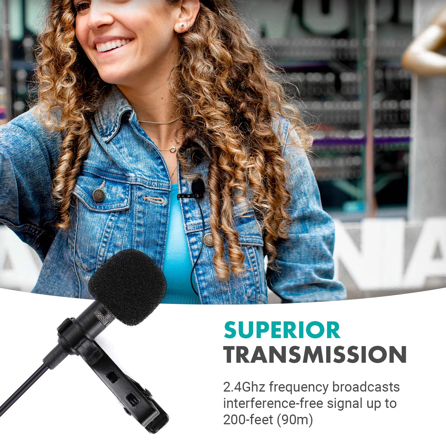 Movo WMX-1-UL USB-C Wireless Lavalier Microphone- USB Wireless Lapel Microphone for Computer, Smartphones, and Tablets