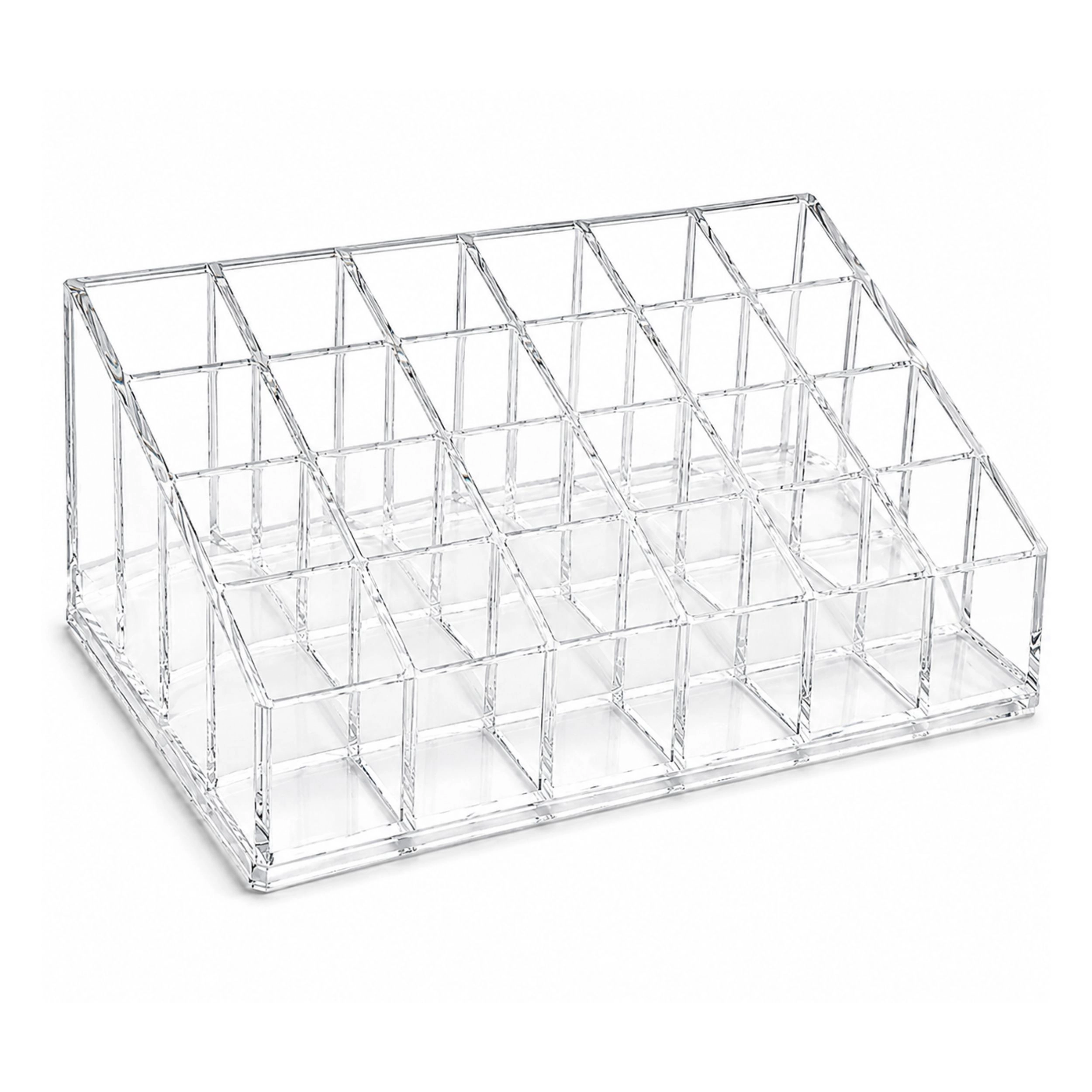 Home Collection 24-Slot Clear Acrylic Lipstick and Makeup Organizer Storage Stand