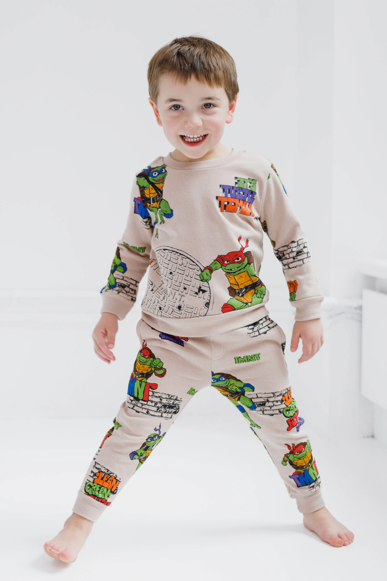 Teenage Mutant Ninja Turtles Boys' 2-Piece Fleece Sweatshirt and Pants Set