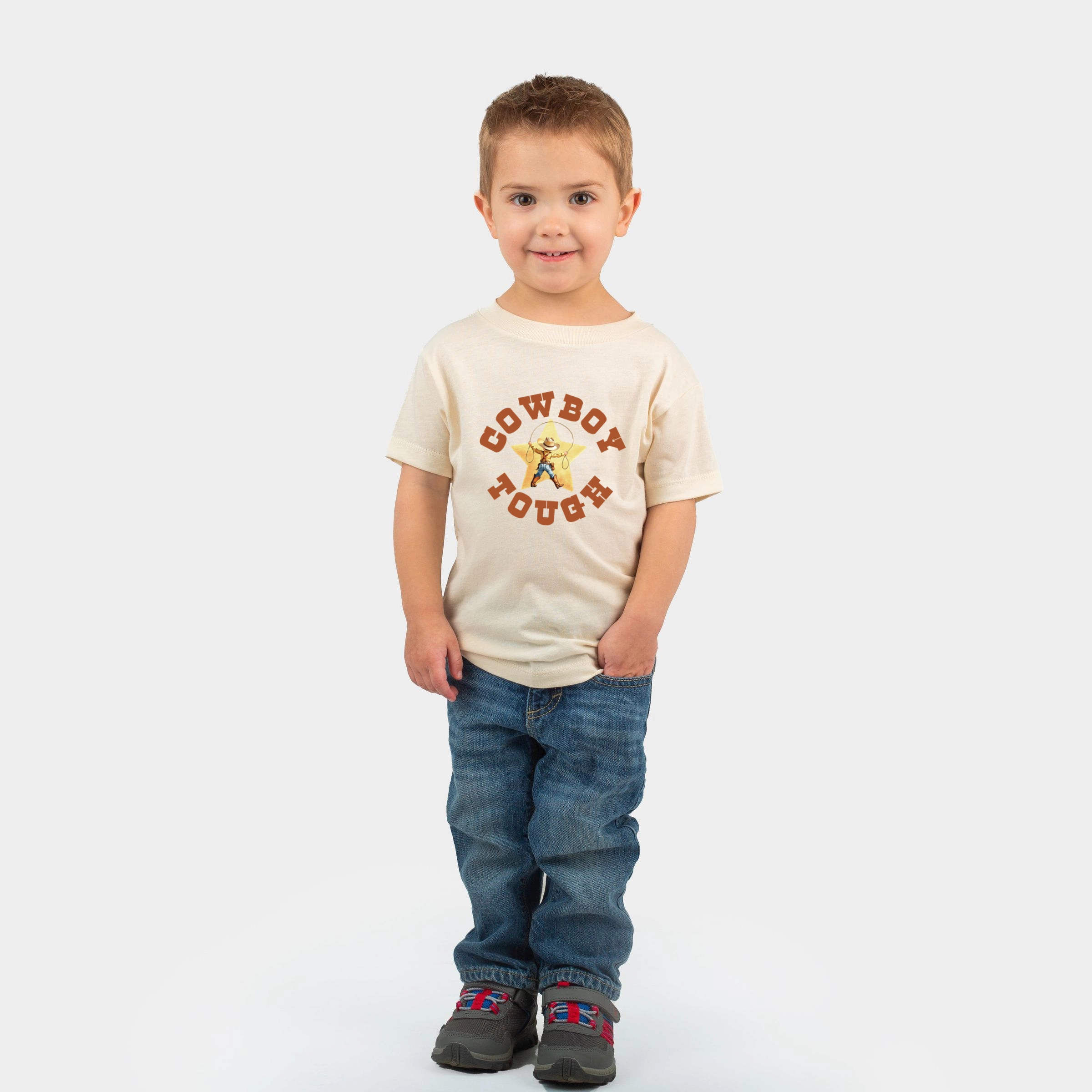 The Juniper Shop - Cowboy Tough Star Toddler Short Sleeve Graphic T-Shirt