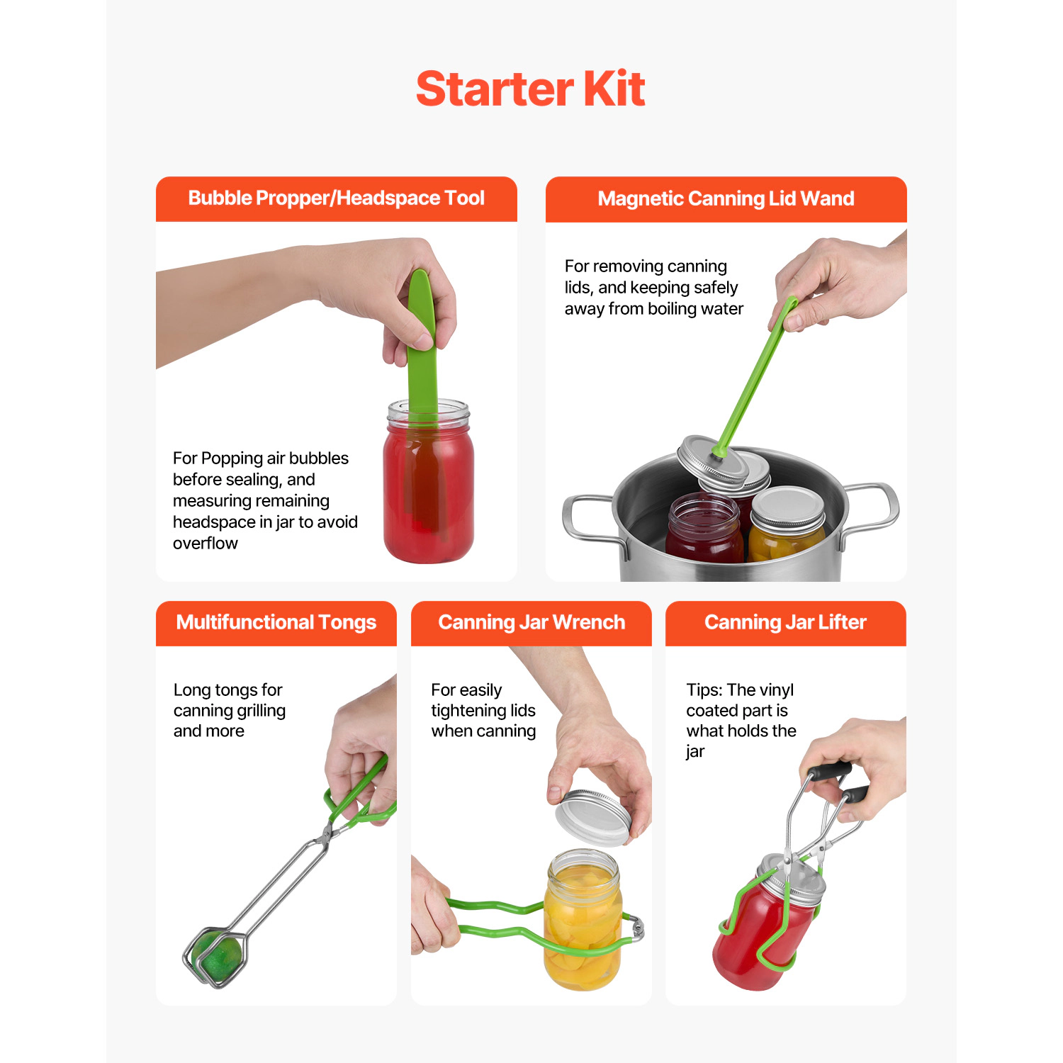 HONGGE Canning Supplies Starter Kit Stainless Steel Water Bath Canning Kit for Beginners Canning Tools Set: Pot Rack