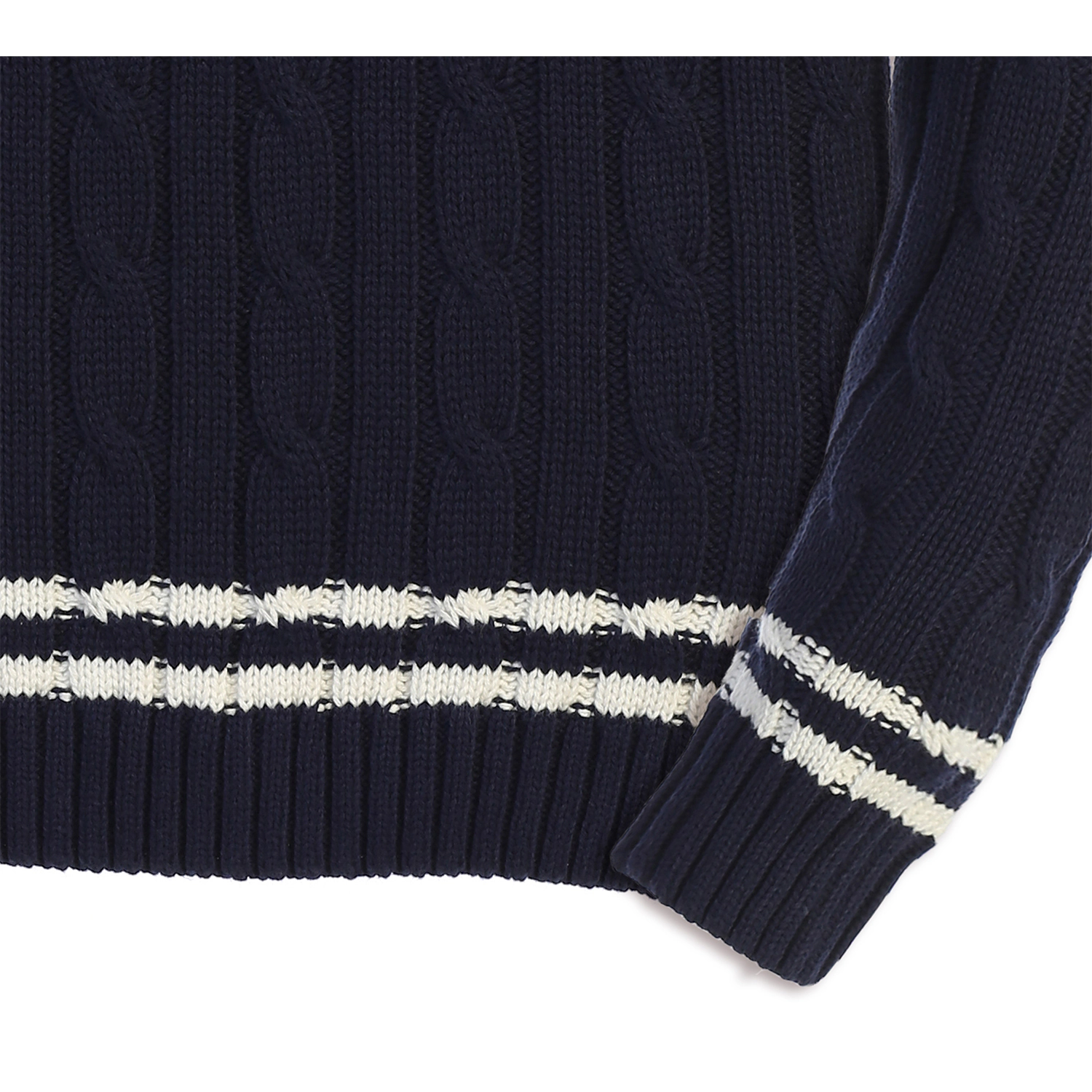 Gioberti Boy's 100% Cotton V-Neck Cable Knit Sweater