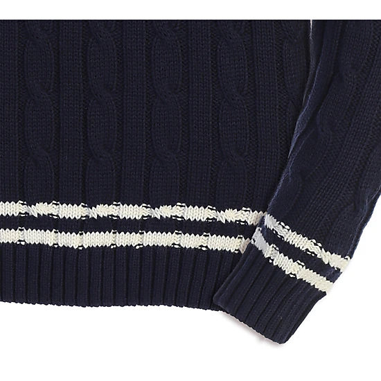 Gioberti Boy's 100% Cotton V-Neck Cable Knit Sweater
