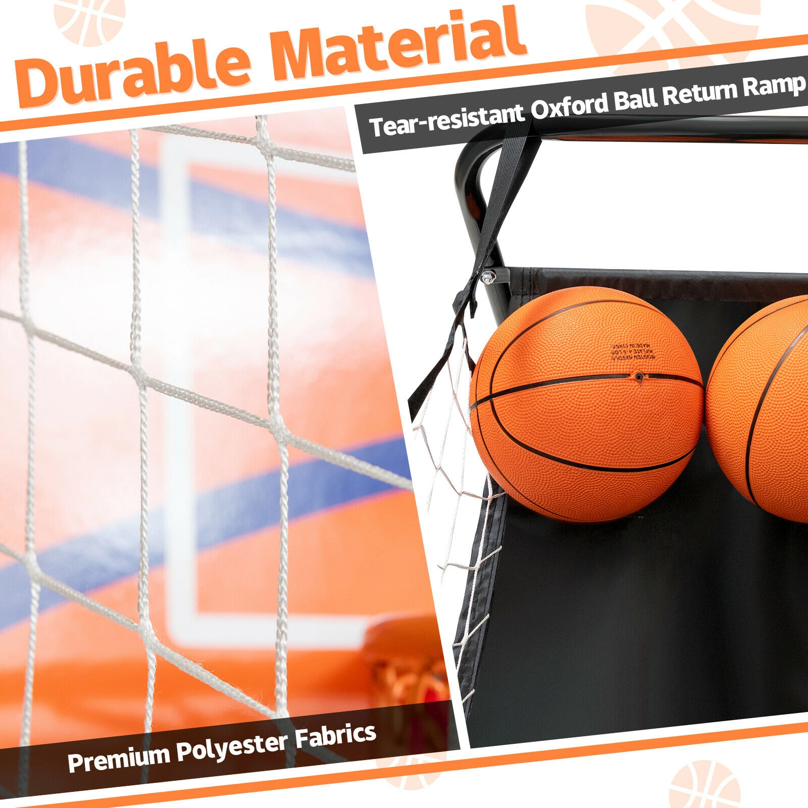 SUGIFT Single Shot Foldable Basketball Arcade Game with Electronic Scorer 12-in Rim 3 Balls and Pump