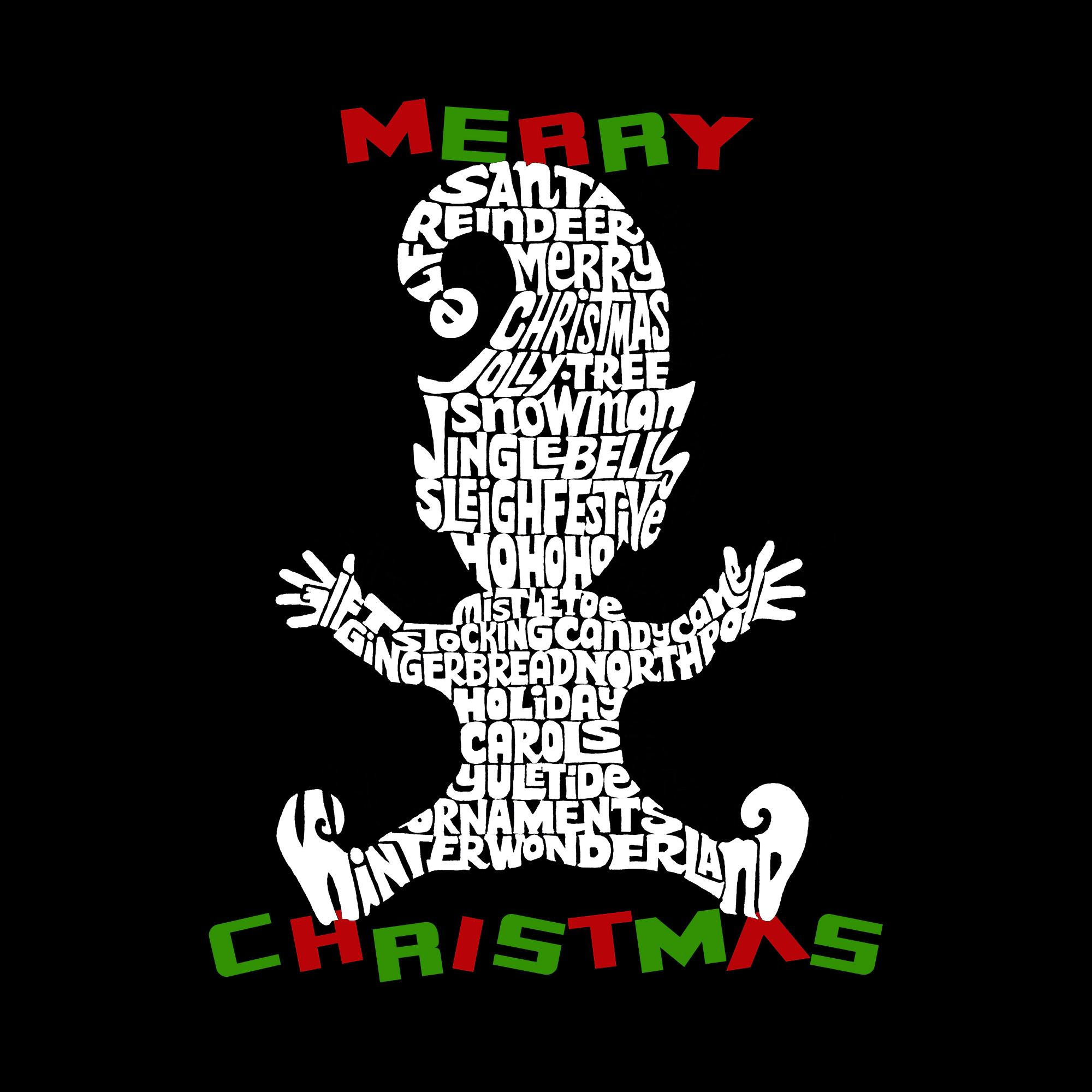 LA Pop Art Christmas Elf - Women's Word Hooded Sweatshirt