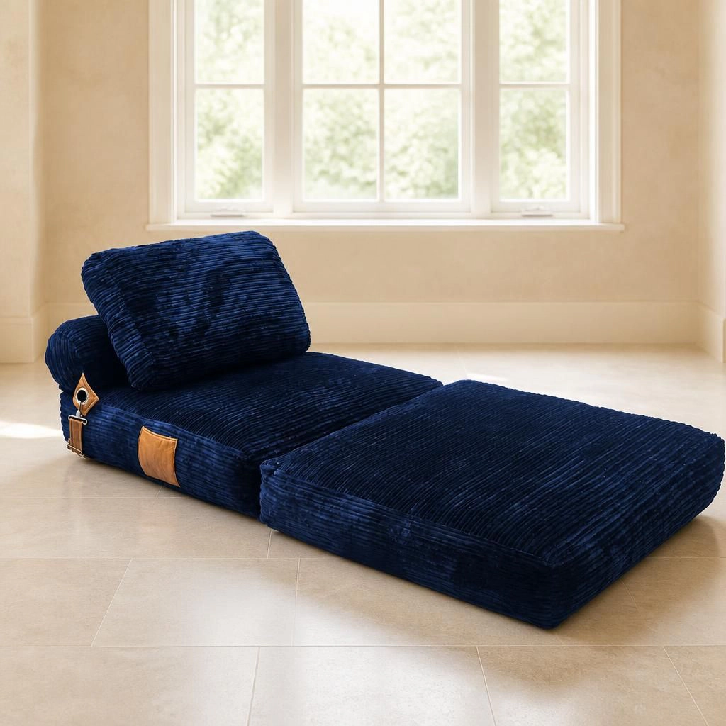 GOODSILO Soft Corduroy Lazy Bean Bag Chair Comfortable Plush Floor Lounge Seat