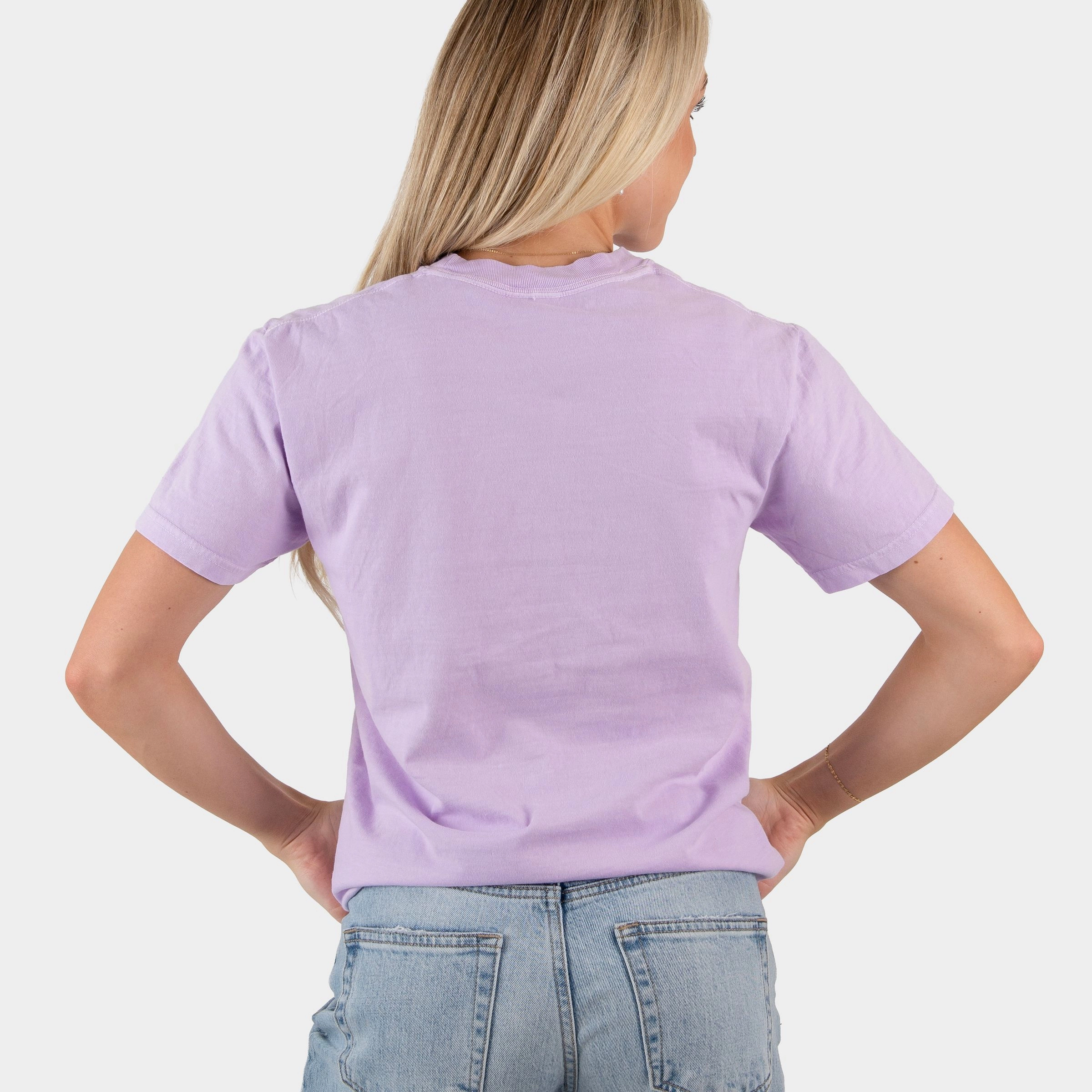 Simply Sage Market - Women's Garment Dyed Graphic T-Shirt Just Waiting For Halloween Checkered