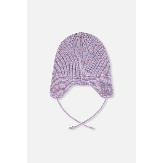 Deux par Deux Girls Winter Knit Hat with Ear Flaps and Strings