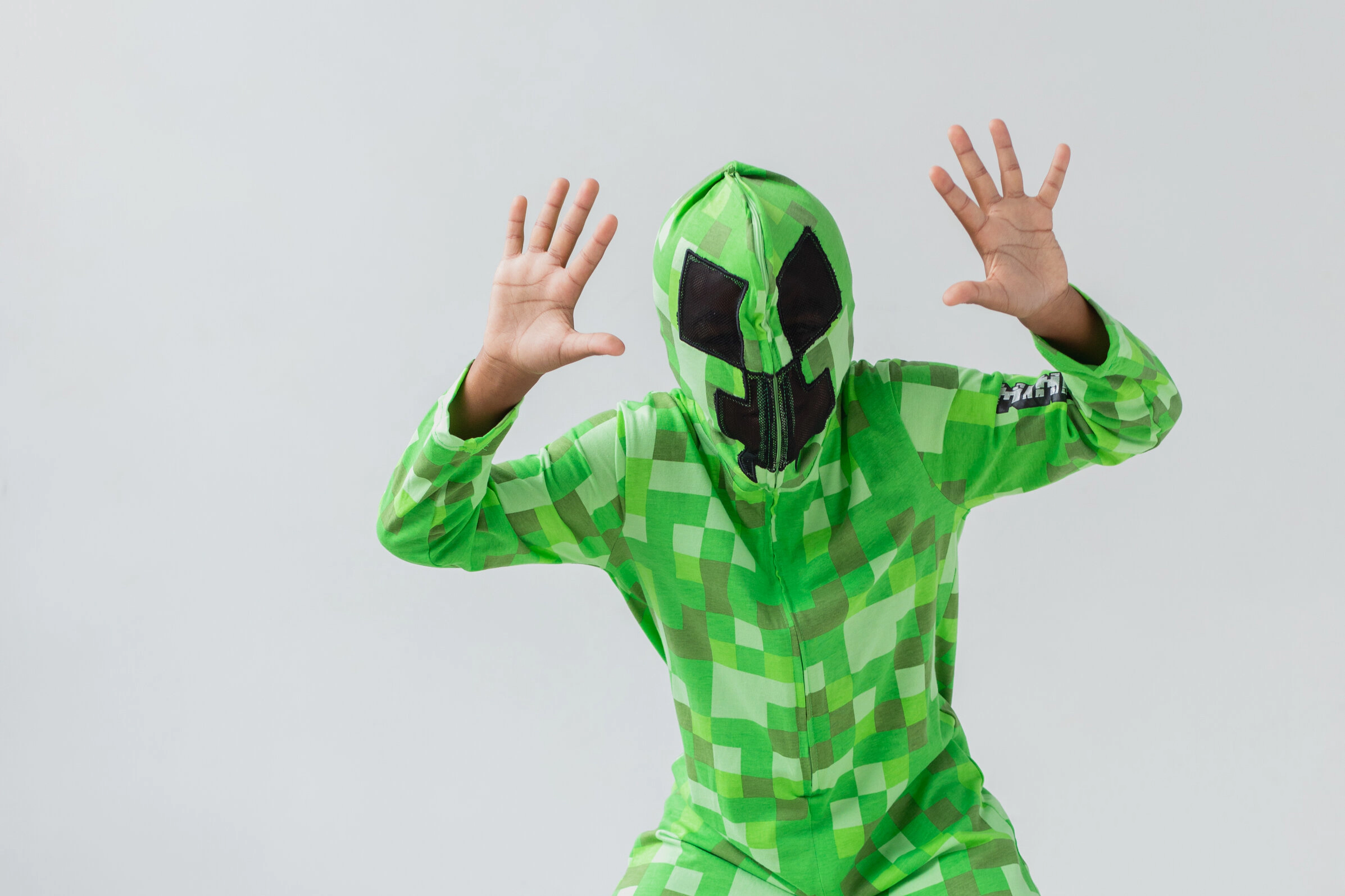 Minecraft Creeper Cosplay Hooded One Piece