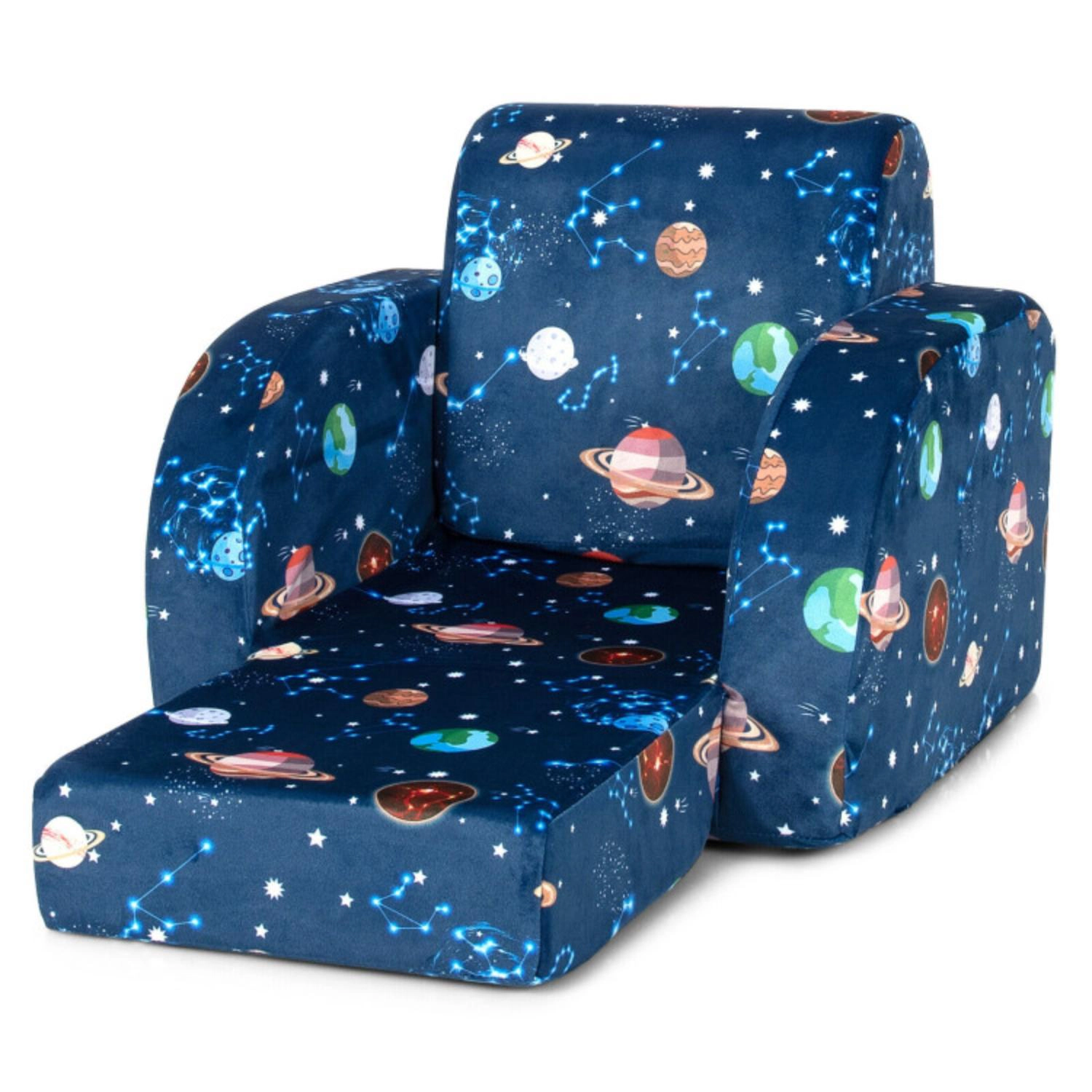 Hivvago 3-In-1 Convertible Kid Sofa Bed Flip-Out Chair Lounger For Toddler