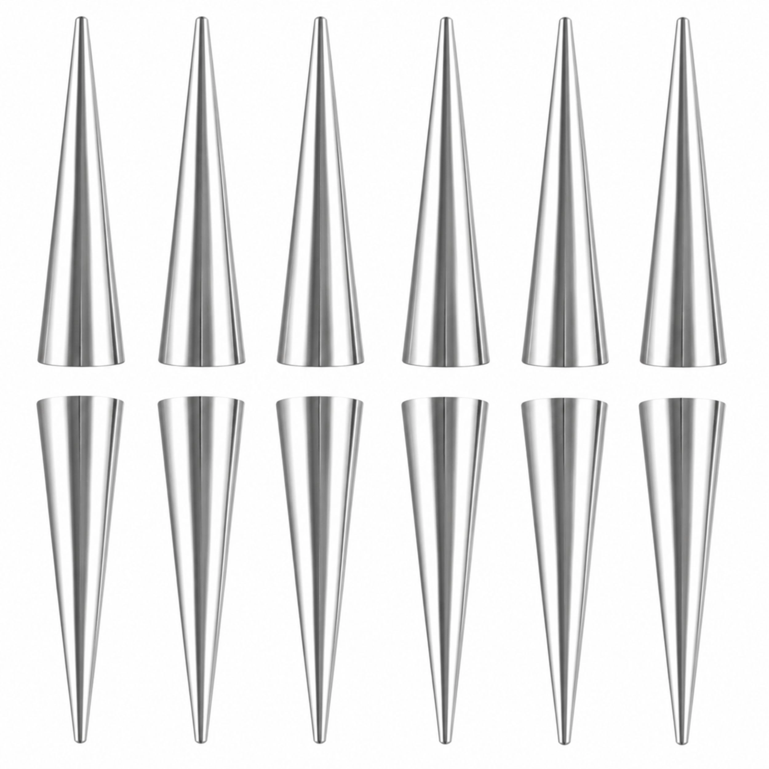 Home Collection 12Pc Stainless Steel Pastry Mold Set Cream Horn Cannoli Baking Tubes
