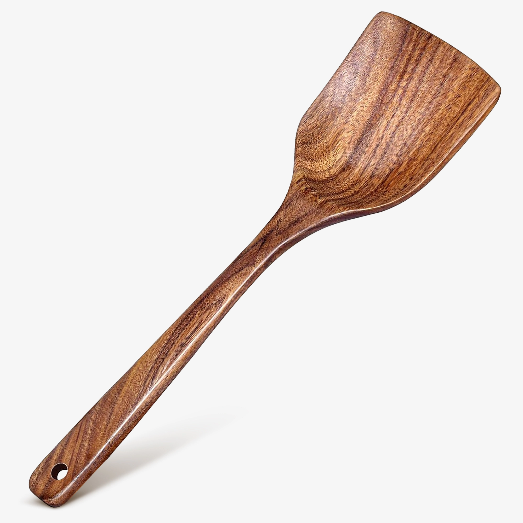 Cheer Collection Teak Wood Cooking Spatula for Nonstick Cookware