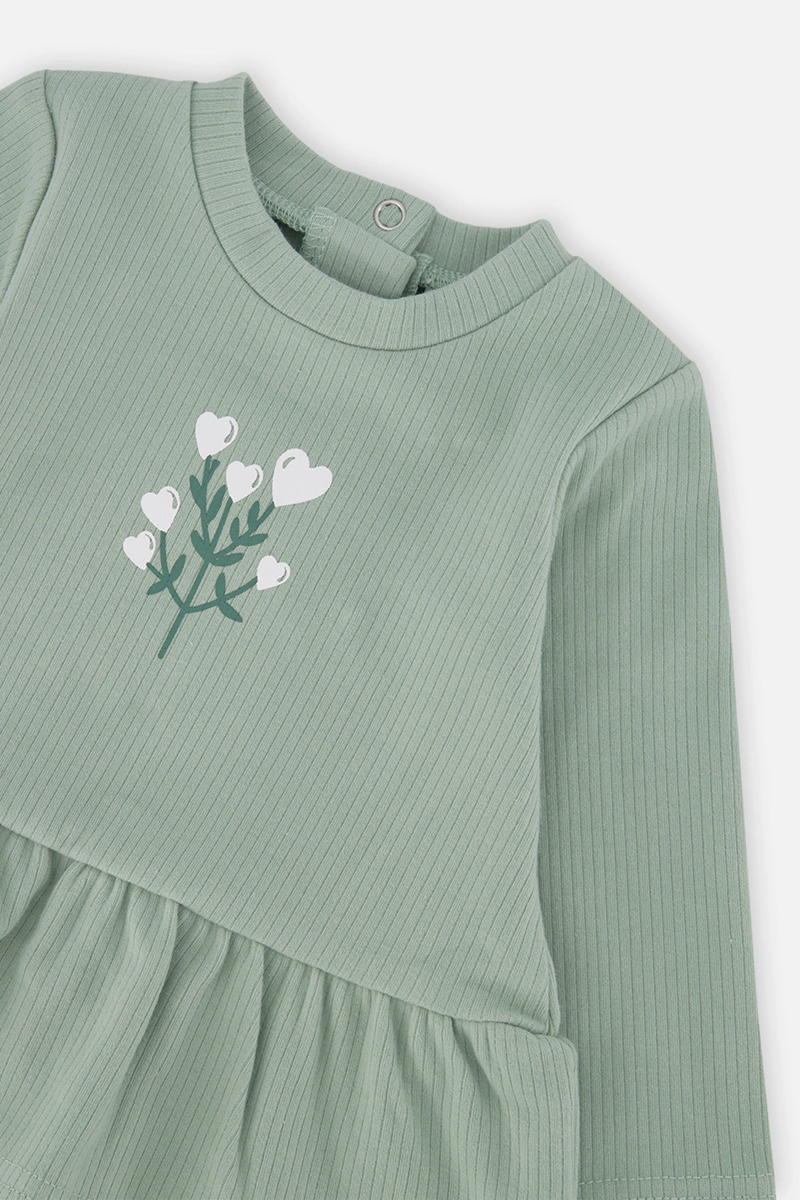 Deux par Girls Organic Cotton Peplum Tunic and Legging Set with Heart Print