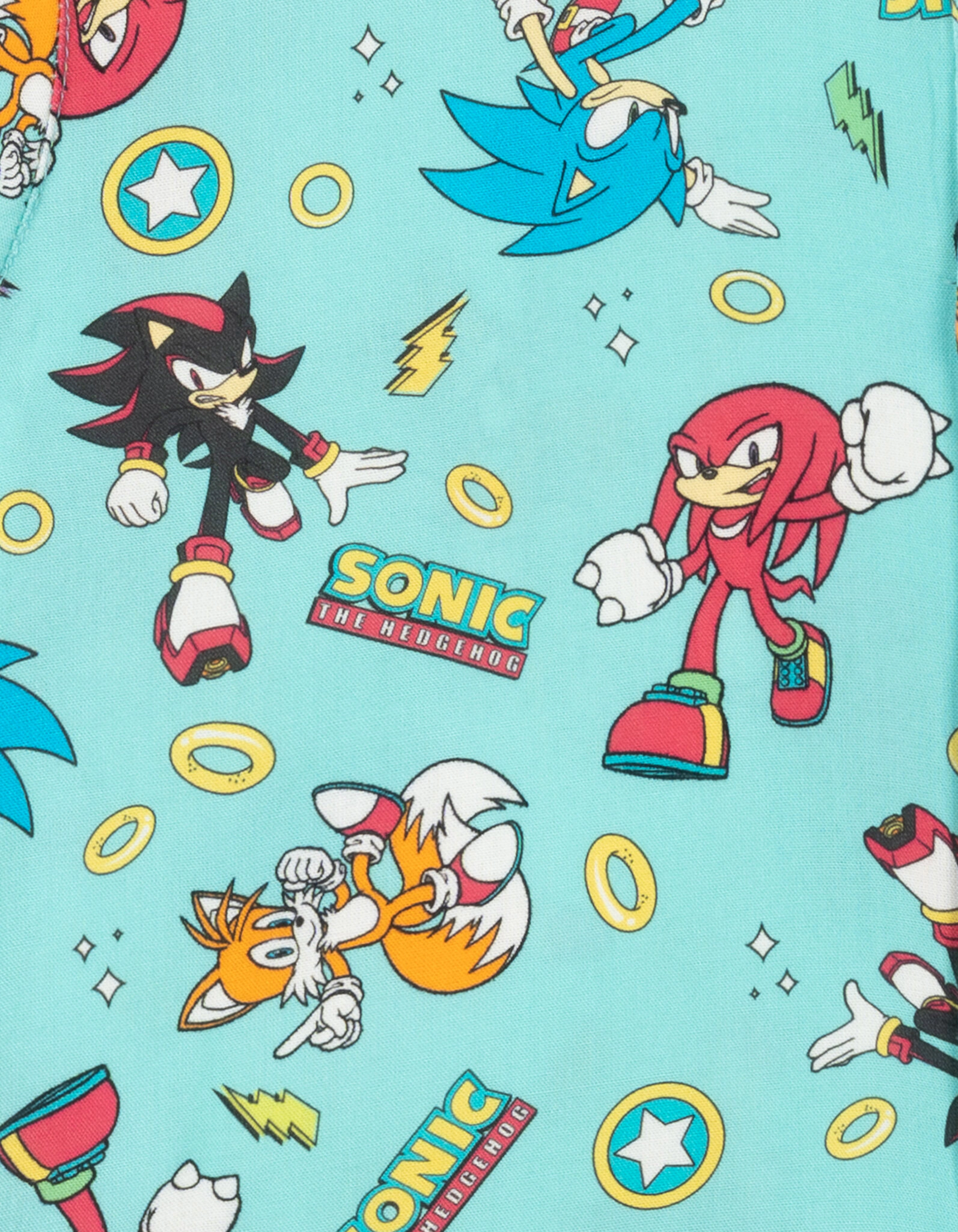 SEGA Sonic the Hedgehog Boys' Short Sleeve Button-Down Shirt